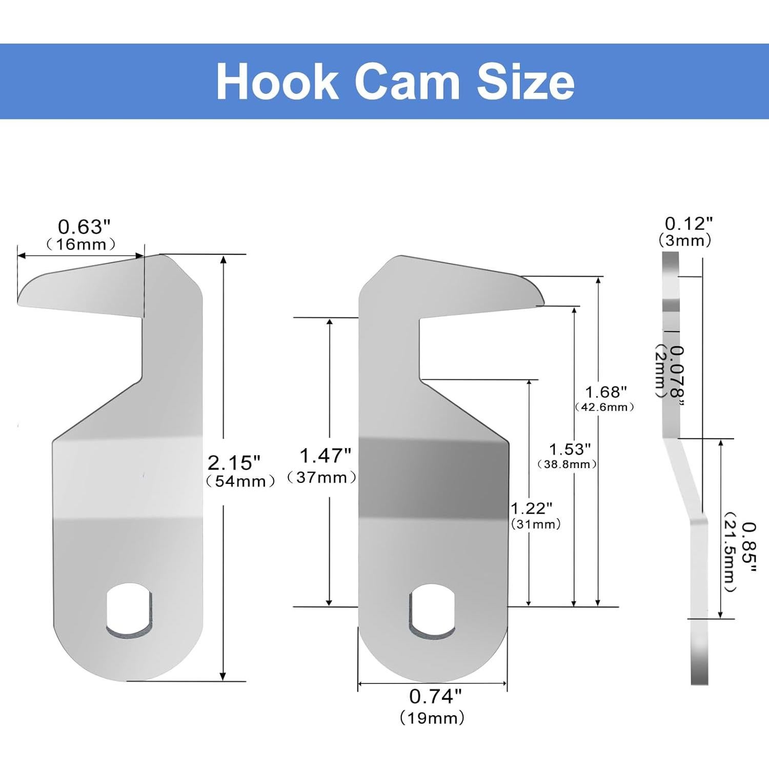 Cerradura de Caja de Herramientas Cylinnda Negra con Llaves 16mm