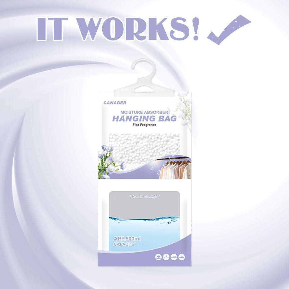 Absorbente de Humedad Colgante CANAGER, 8 Bolsas Deshidratantes