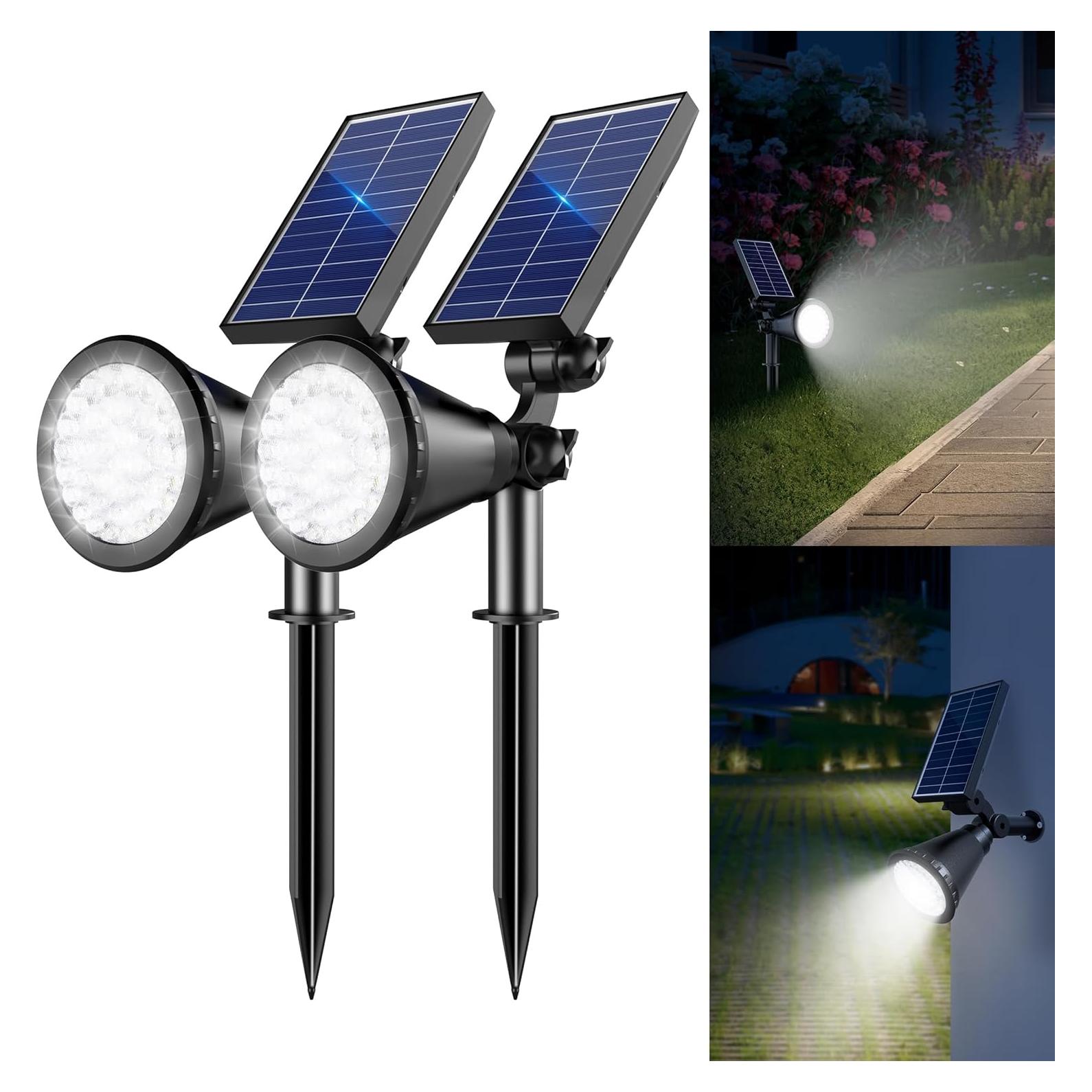 Luces Solares Exteriores APOMAO 36 LEDs 1000LM 2 Paquete