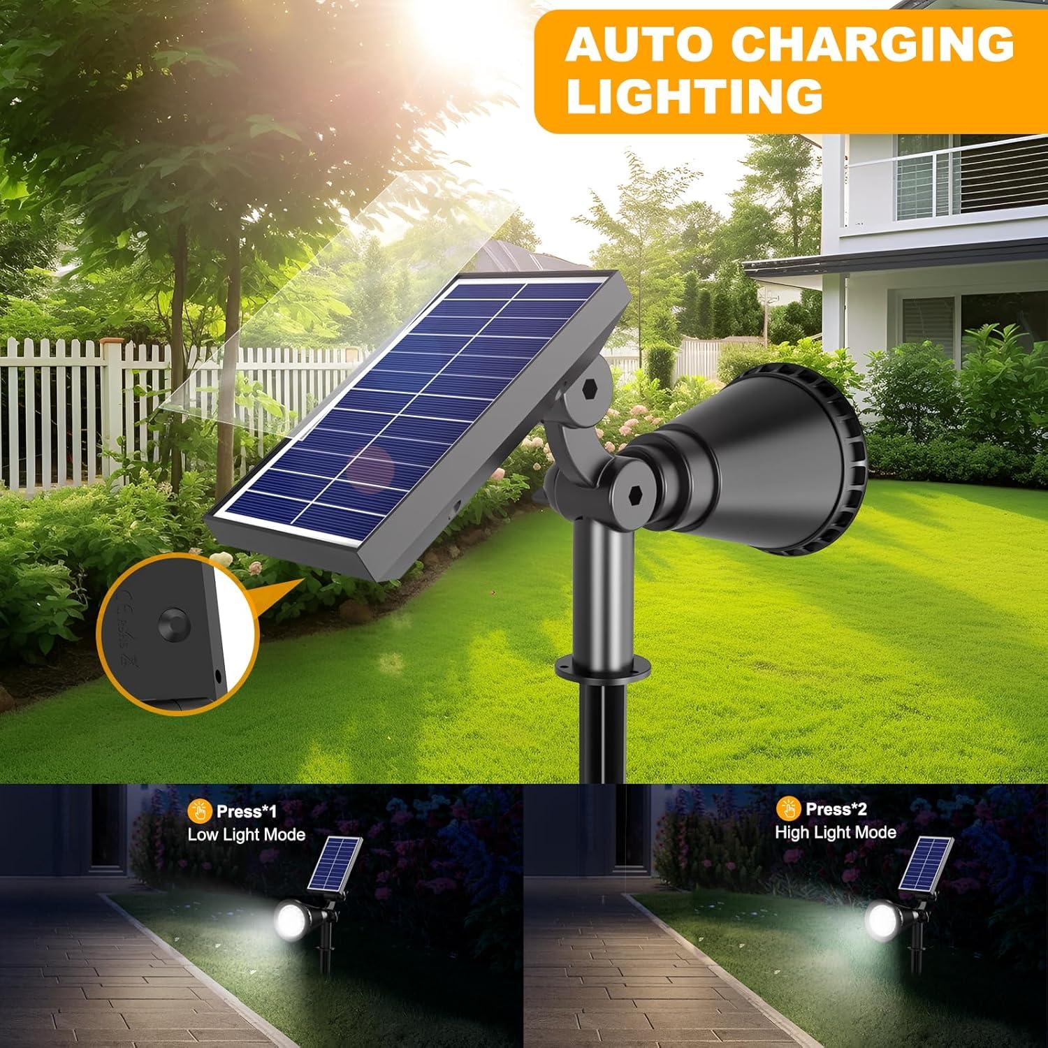 Luces Solares Exteriores APOMAO 36 LEDs 1000LM 2 Paquete