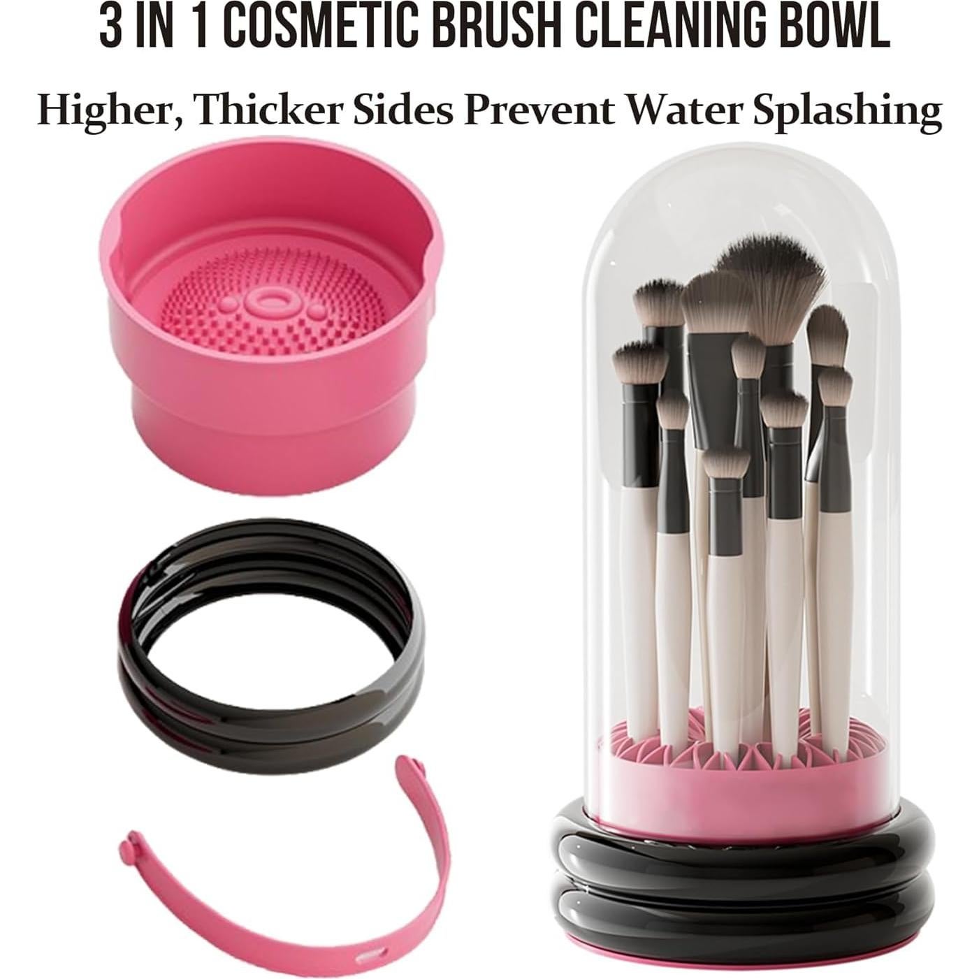 Soporte para Brochas de Maquillaje TIMISTARS 3 en 1 Silicona