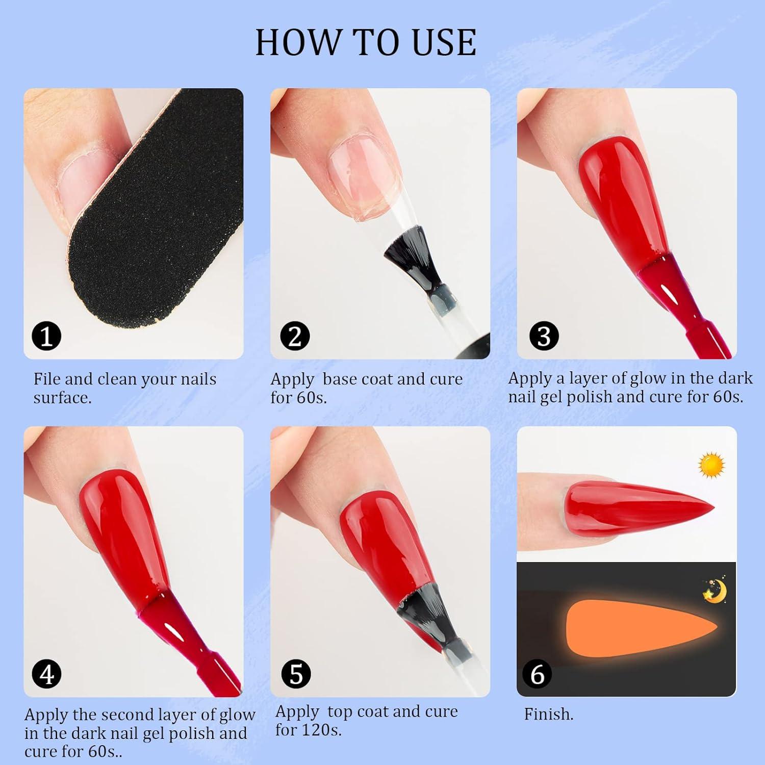 Set de Esmalte de Uñas en Gel Saviland - 12 Colores Luminiscentes