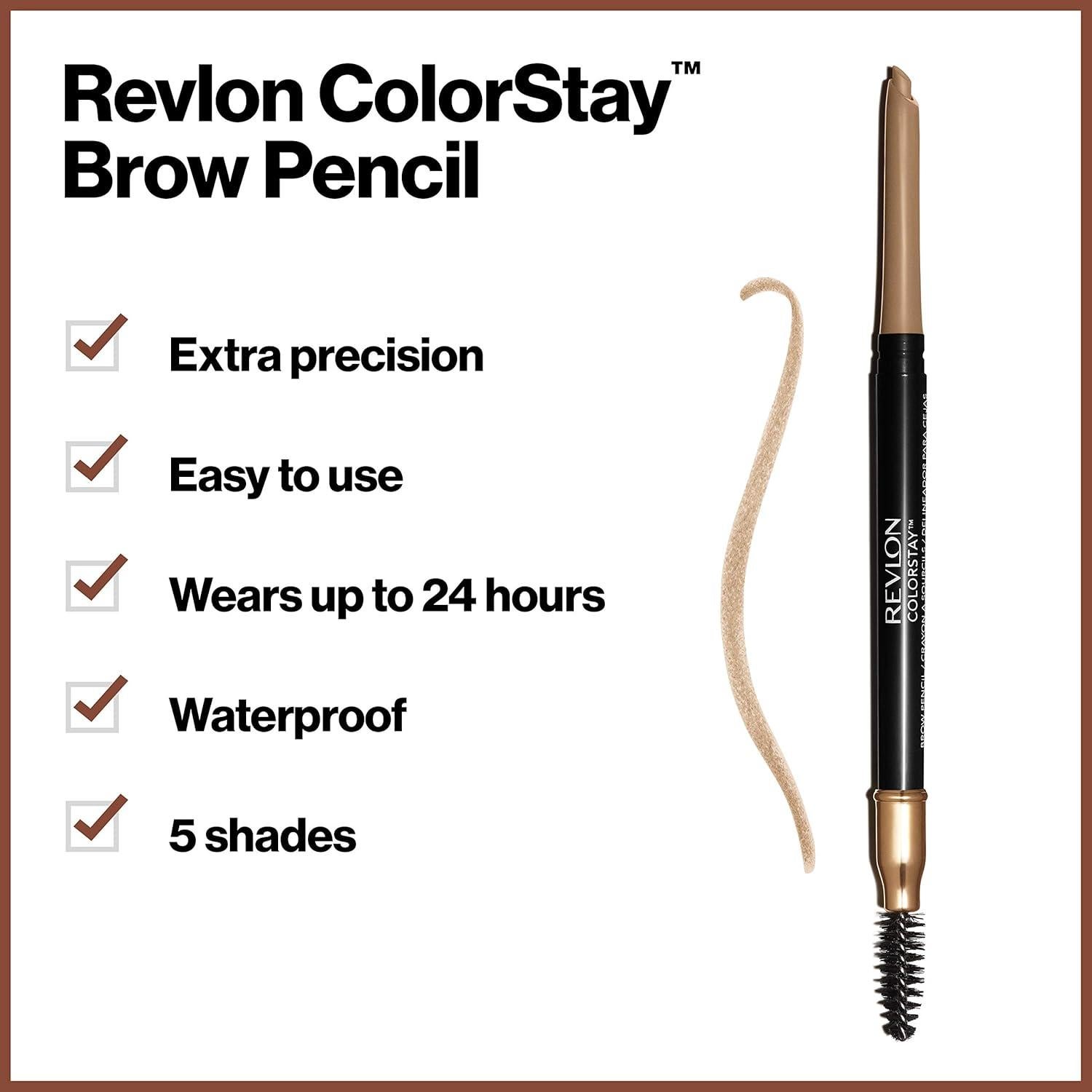 Lápiz de Cejas Revlon ColorStay 205 Rubio, Impermeable 0.6g