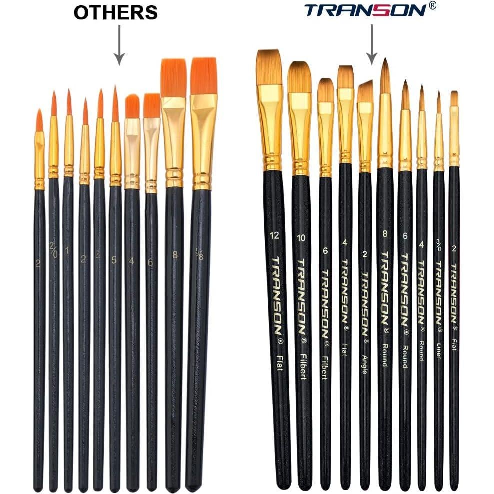 Set de Pinceles de Pintura Transon 20 Piezas Nylon Negro