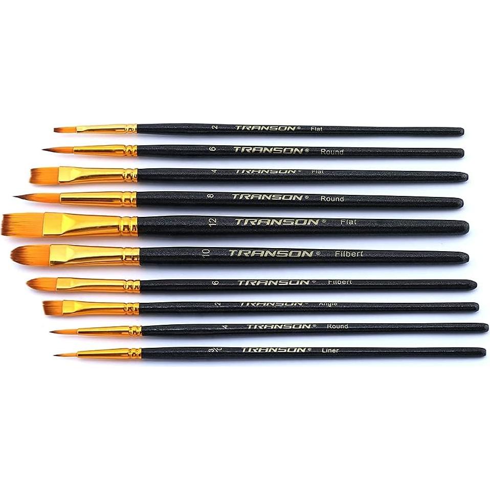 Set de Pinceles de Pintura Transon 20 Piezas Nylon Negro