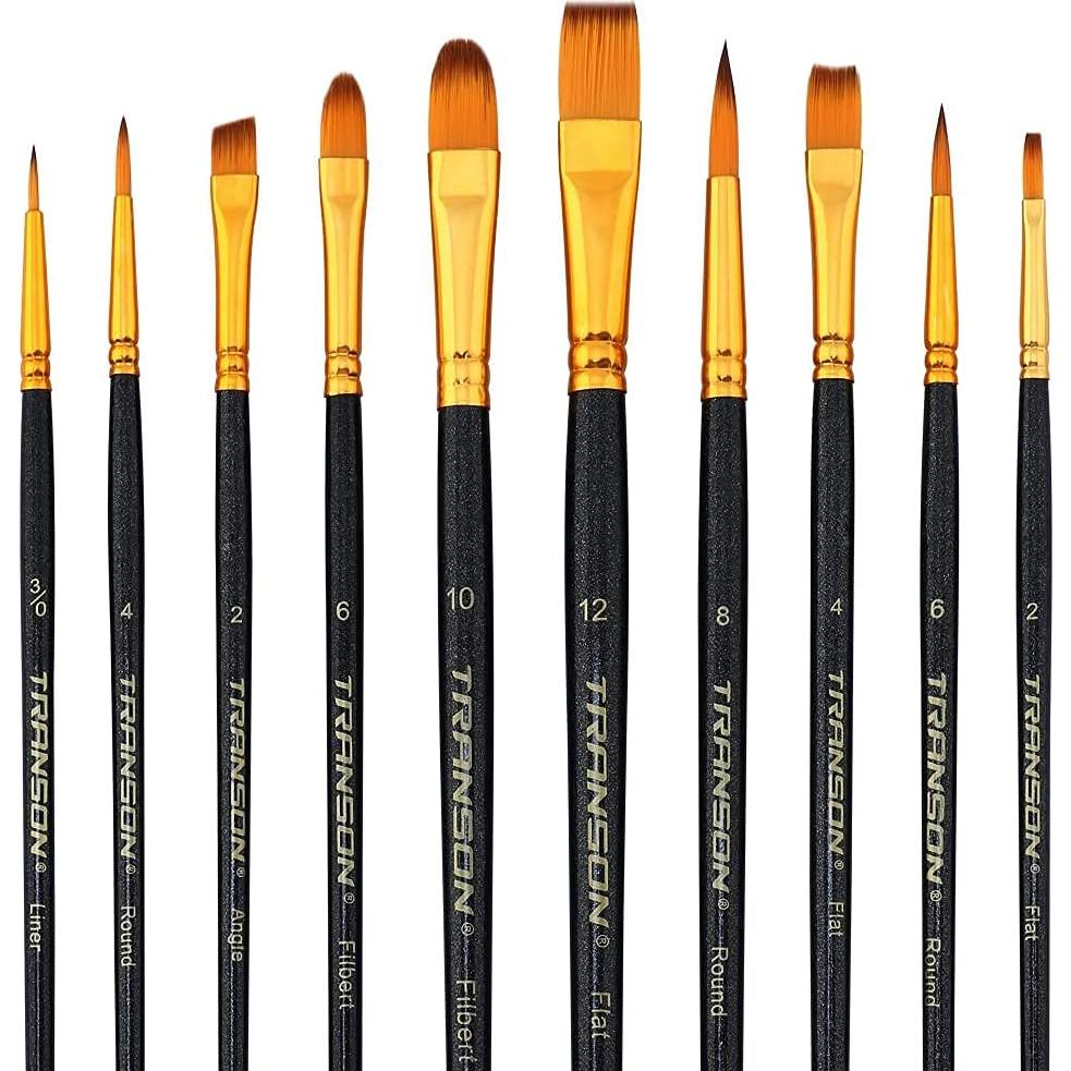 Set de Pinceles de Pintura Transon 20 Piezas Nylon Negro