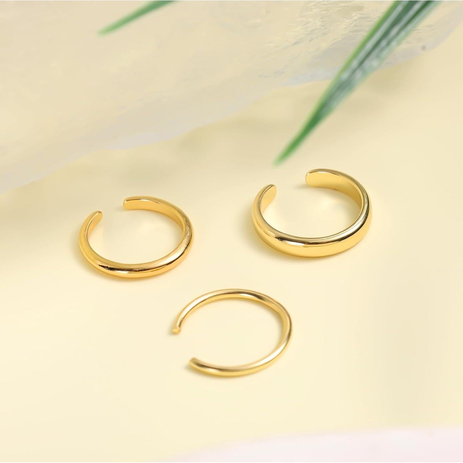 3 Anillos Ajustables de Cobre Mikovivi para Mujer - Verano