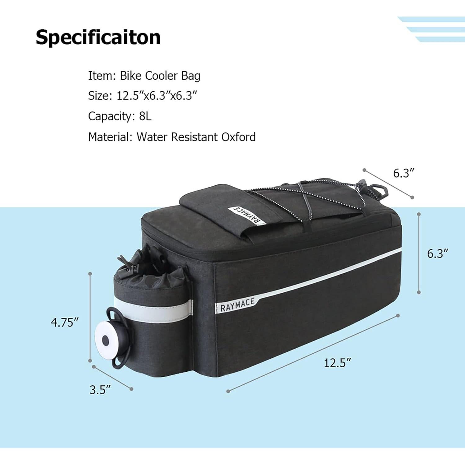 Bolsa de Maletero RAYMACE con Luz LED y Aislamiento 8L