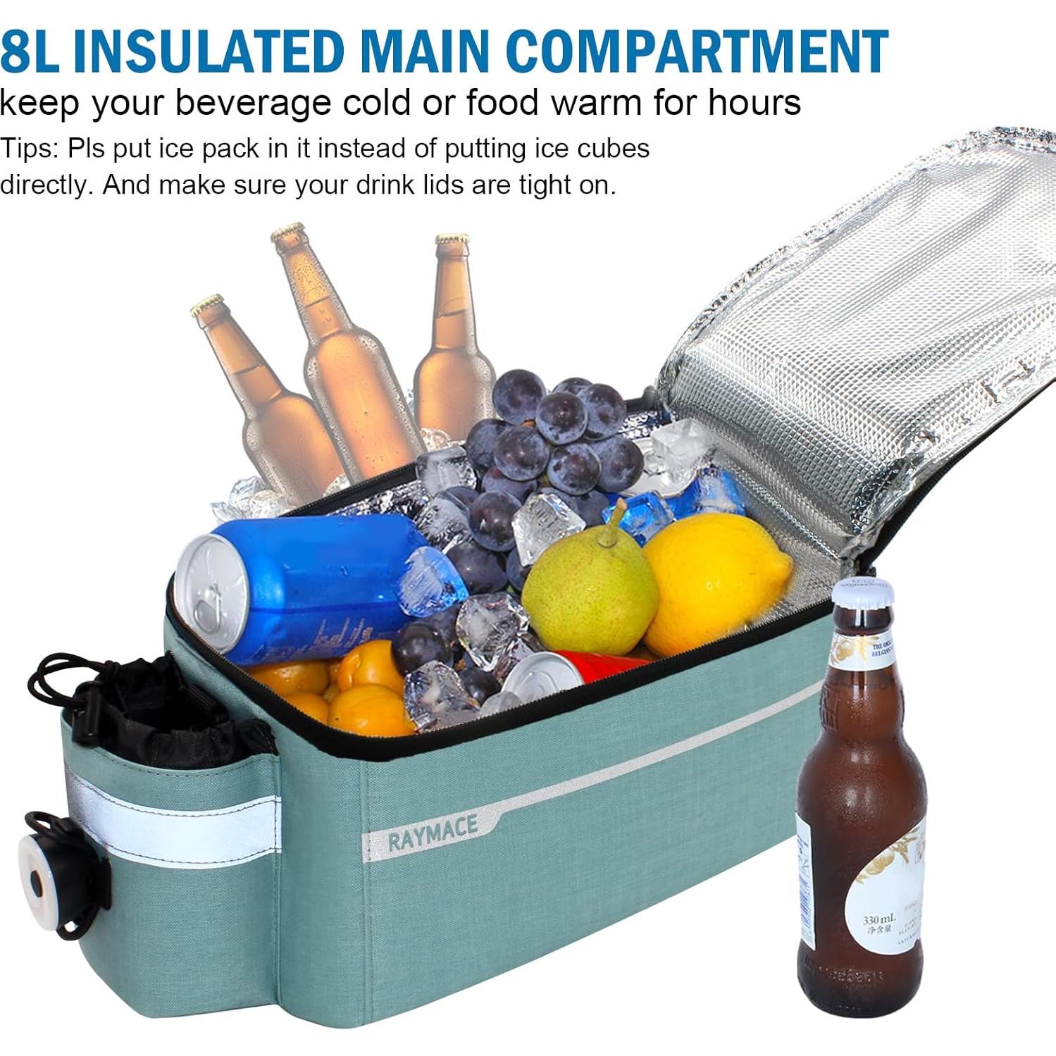 Bolsa de Maletero RAYMACE con Luz LED y Aislamiento 8L