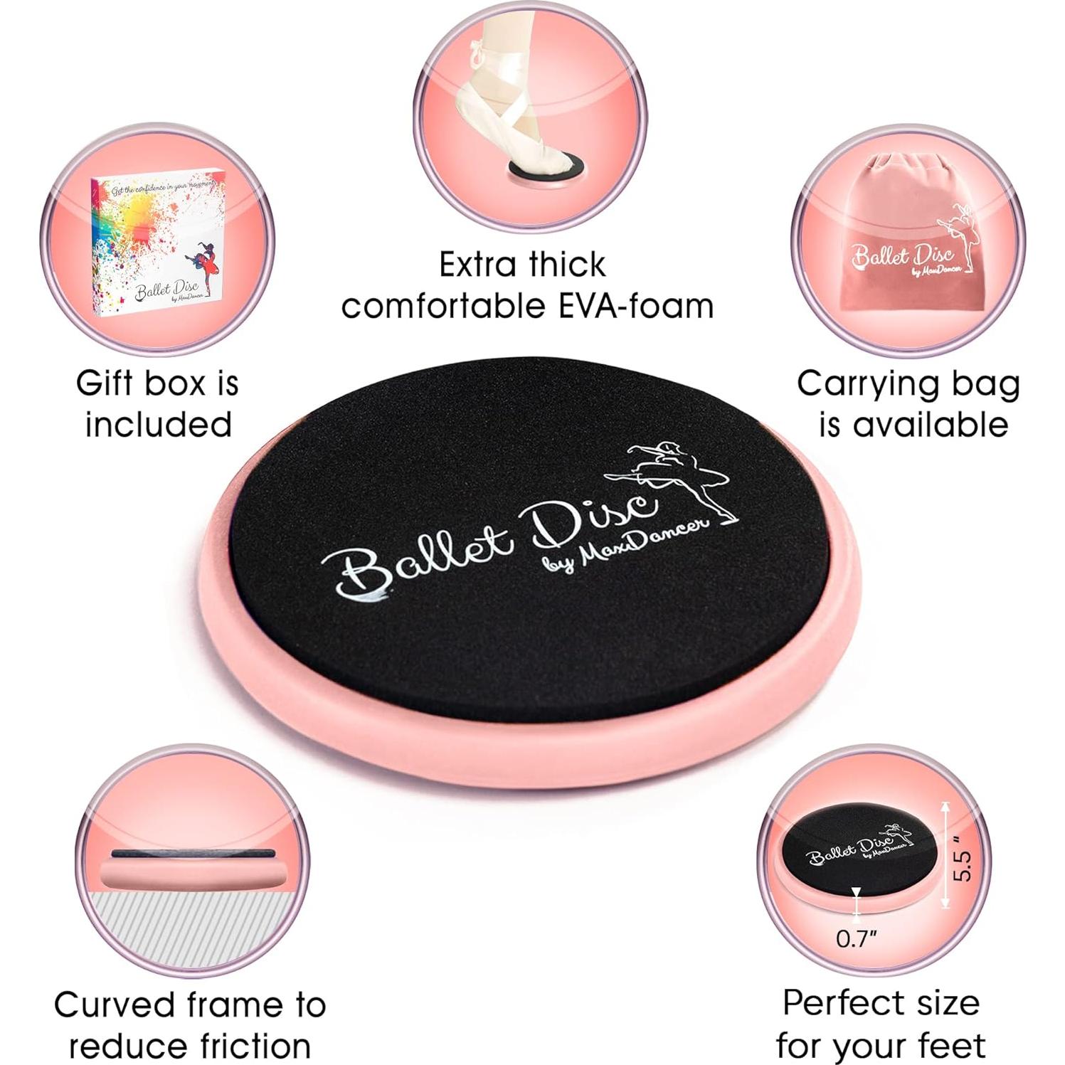 Disco de Giro de Ballet MaxDancer Rosa 14 cm para Piruetas