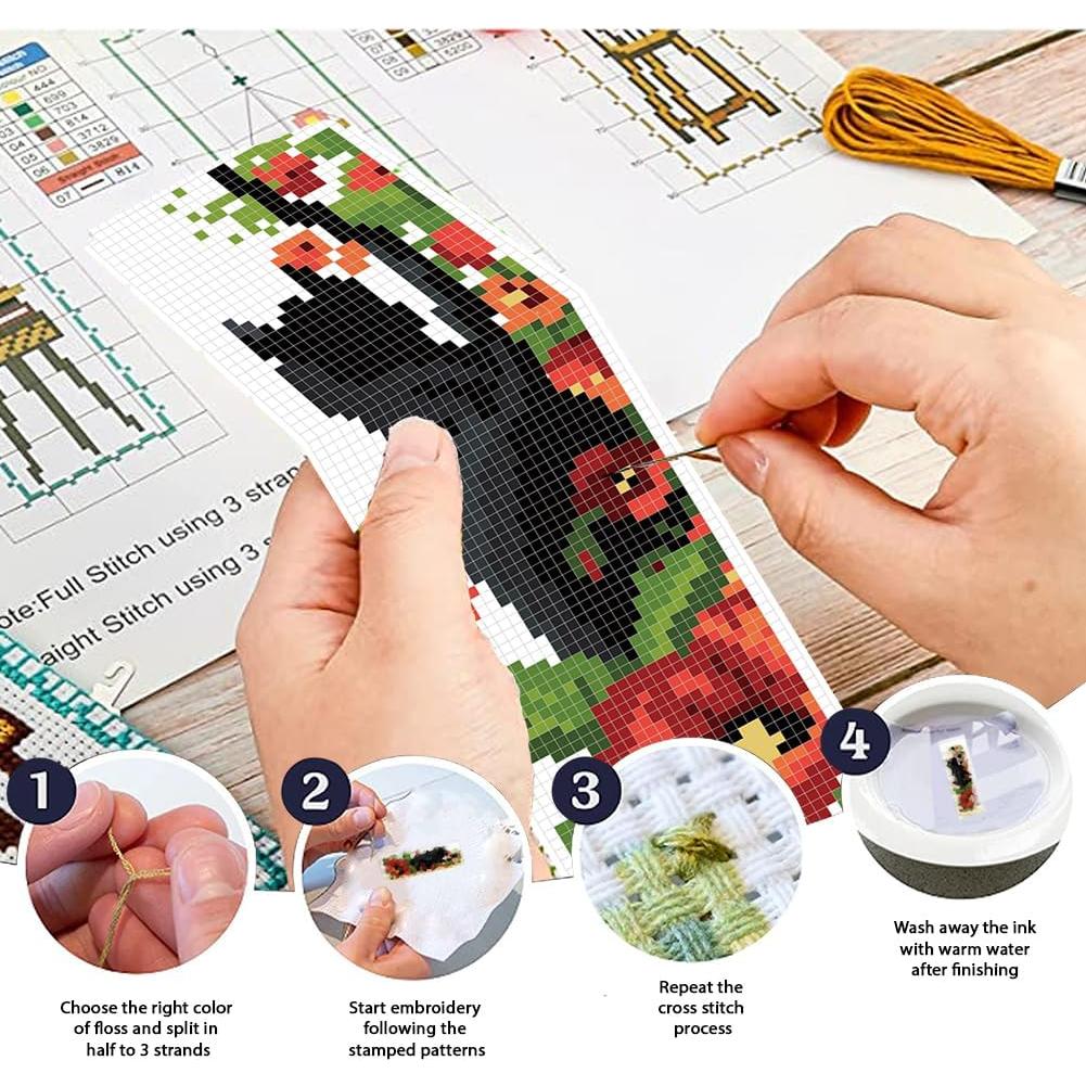 Kit de Bordado a Mano FREEBLOSS 6 Piezas con Instrucciones