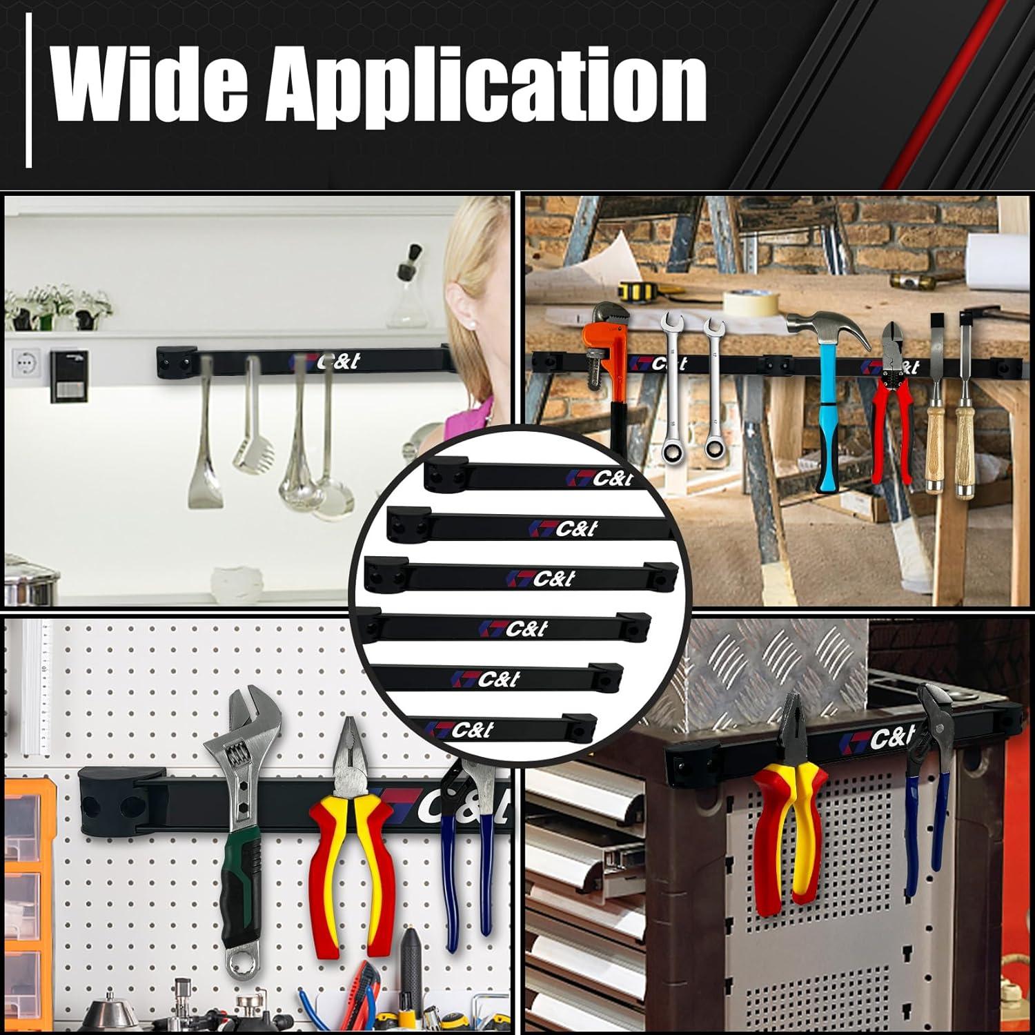 Organizador Magnético de Herramientas C&T - 6 Barras + Soporte