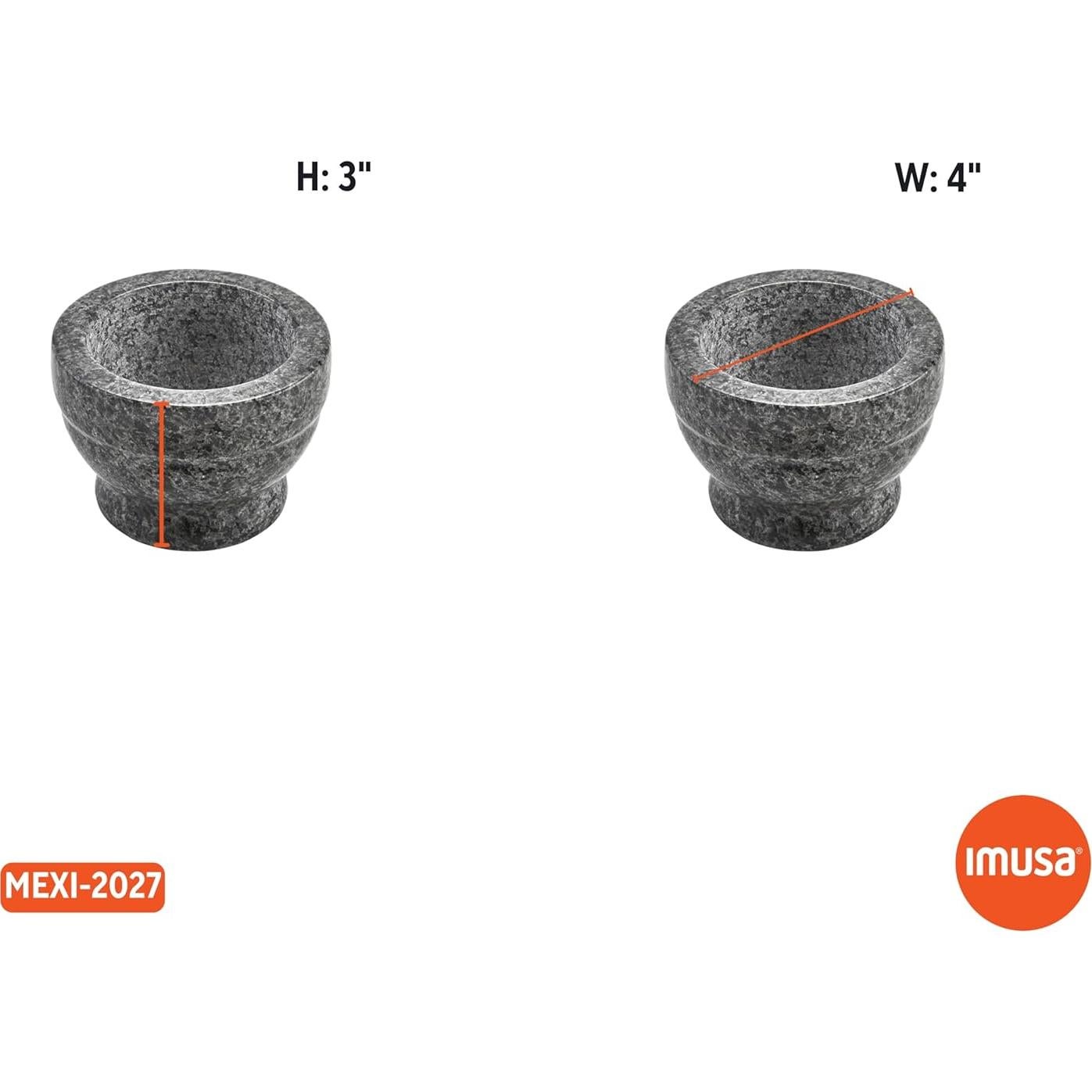 Mortero y Maja de Granito Pulido IMUSA 9.53 cm Compacto