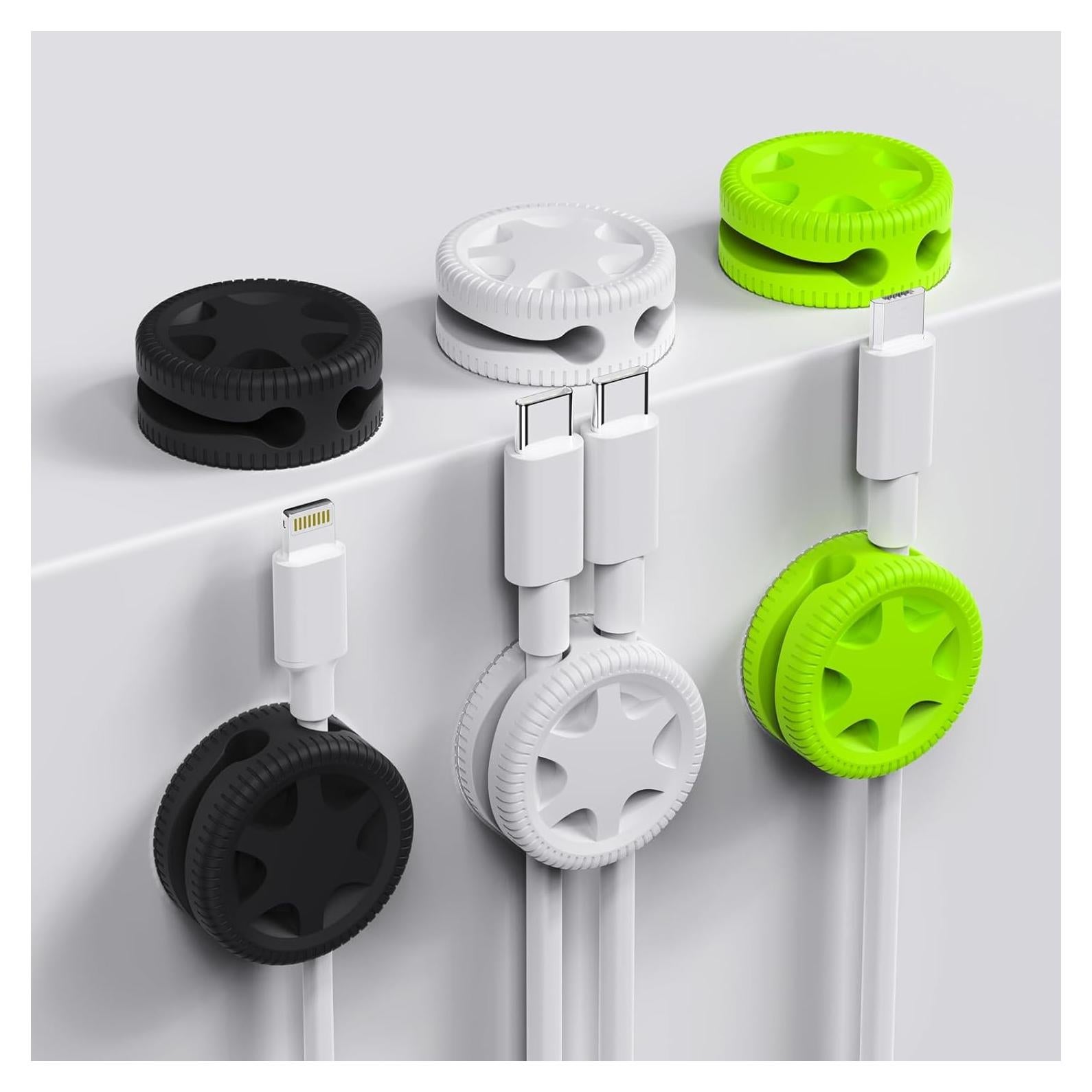 6 Clips Organizadores de Cables XenovaX - Soporte para Escritorio