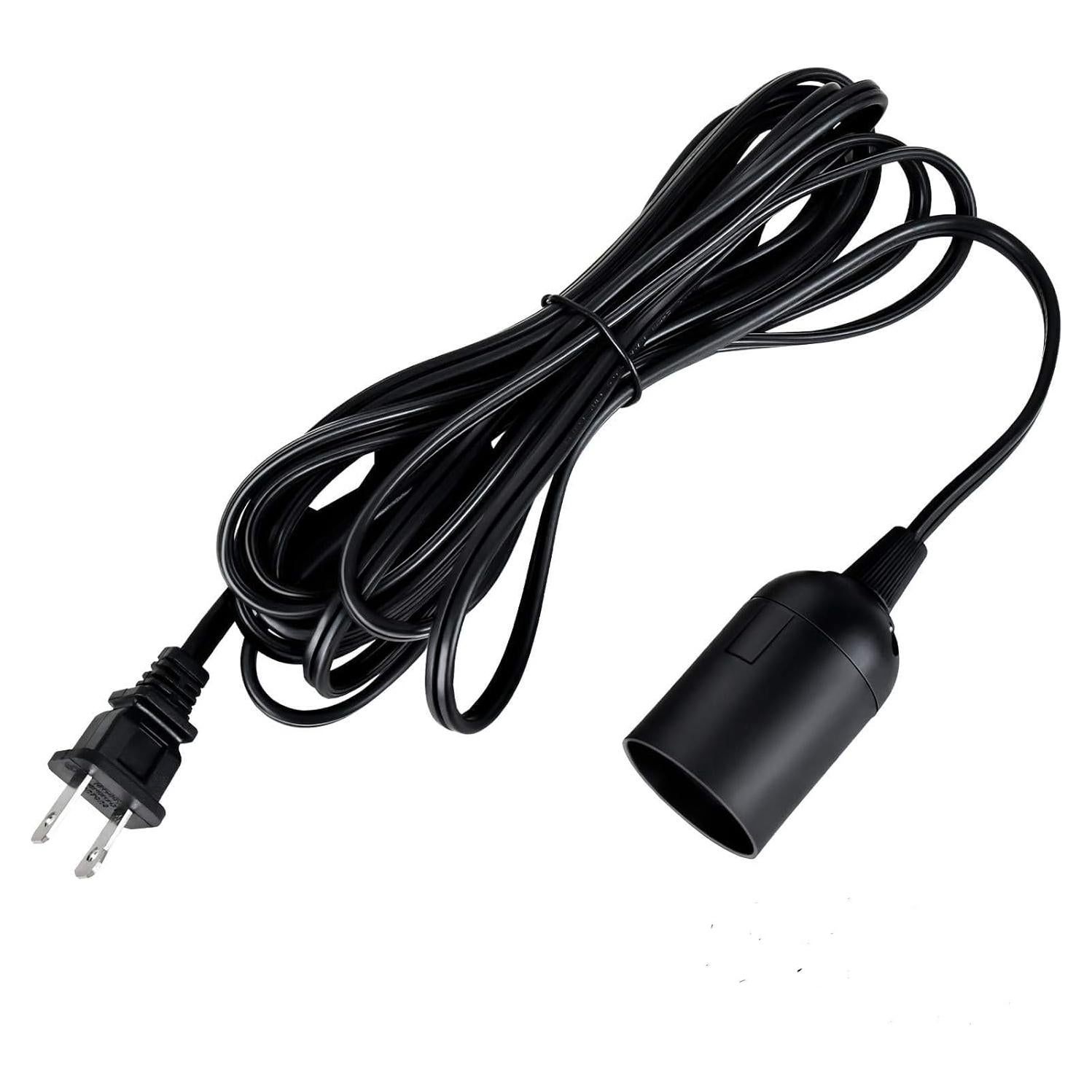 Cable de Luz Colgante Simple Deluxe 6.1m E26 con Interruptor