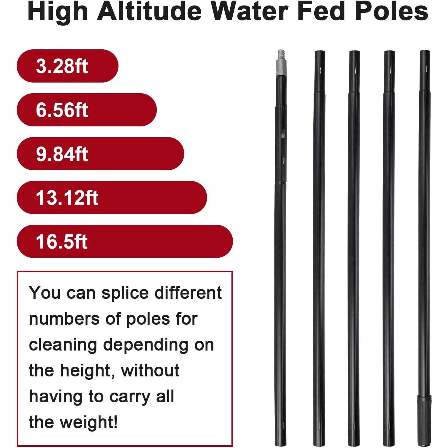 Kit de Limpieza de Ventanas ZKUAOGDI 5m con Poste de Aluminio
