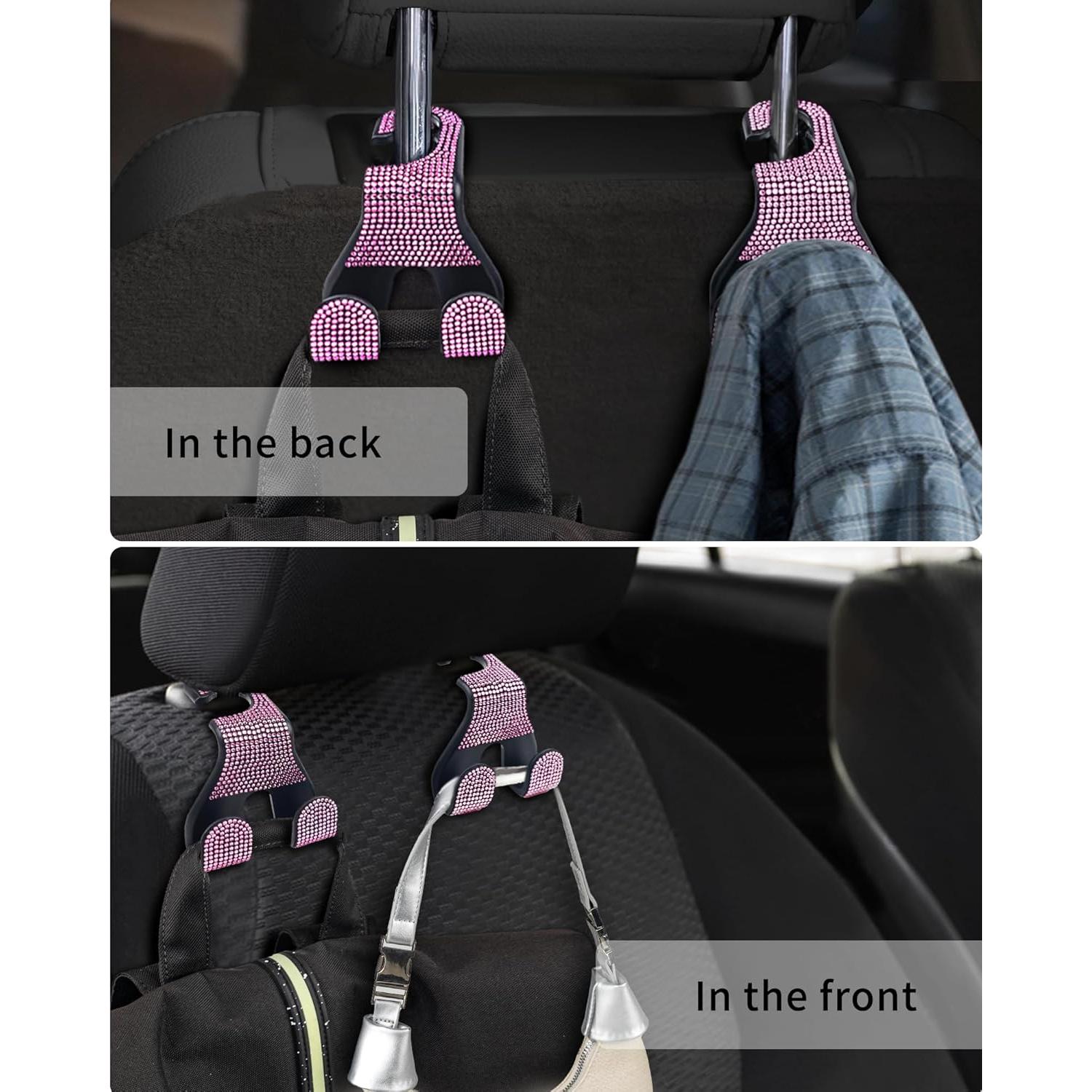 Ganchos de Reposacabezas MUPEAK 4 Piezas Rosa Cristal