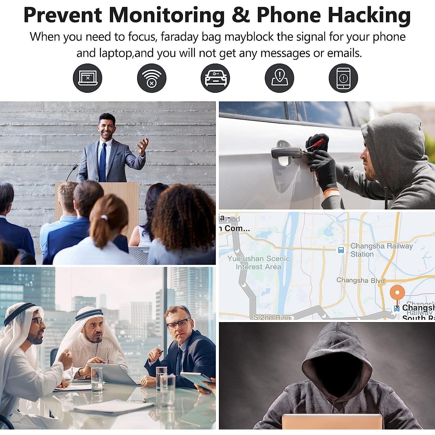 Bolsas Faraday Simket para Teléfonos y Llaves de Auto - 2 Piezas