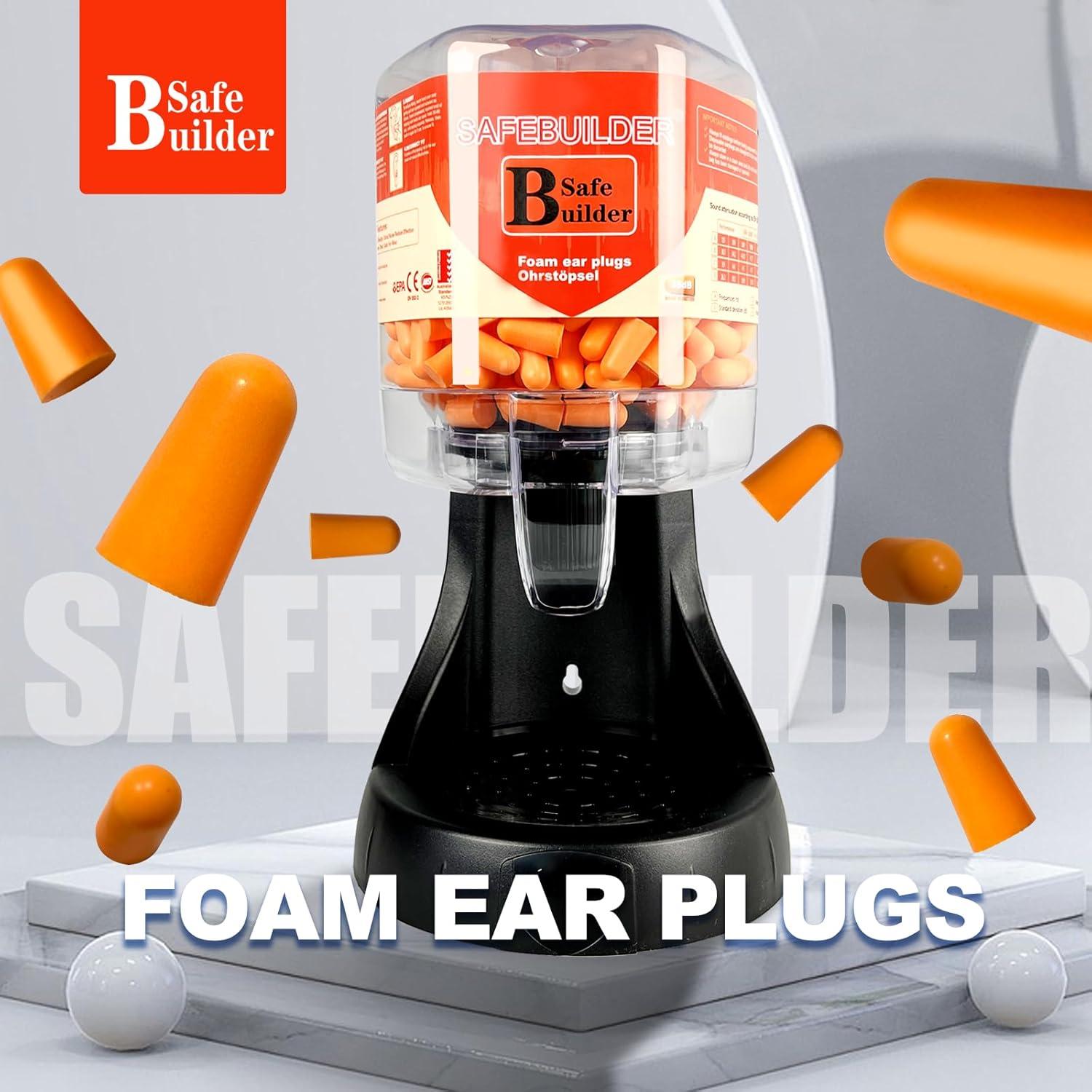 Dispensador de Tapones para Oídos SAFEBUILDER 500 Piezas 38dB