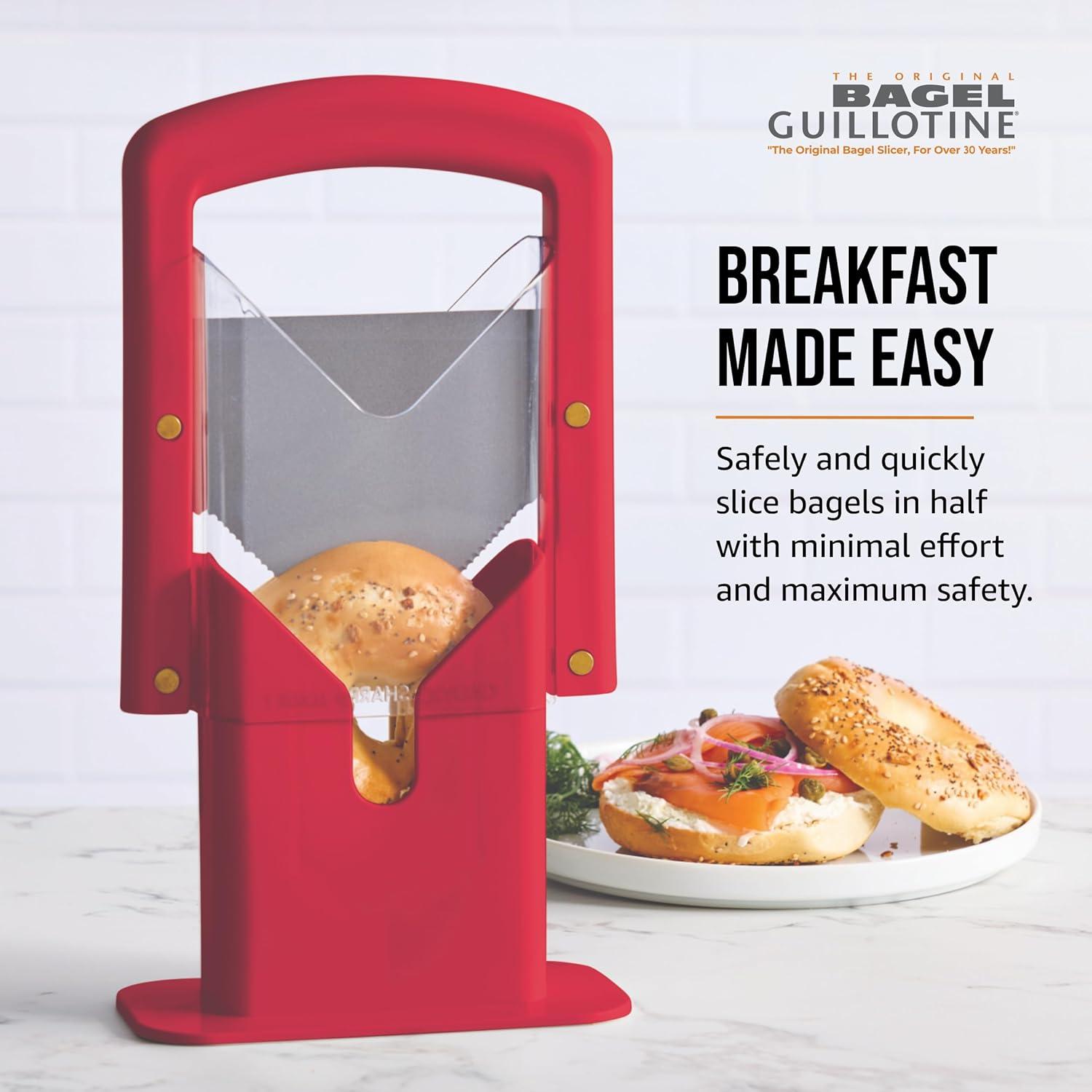 Cortador de Bagels Hoan 23.5 cm con Escudo de Seguridad Rojo