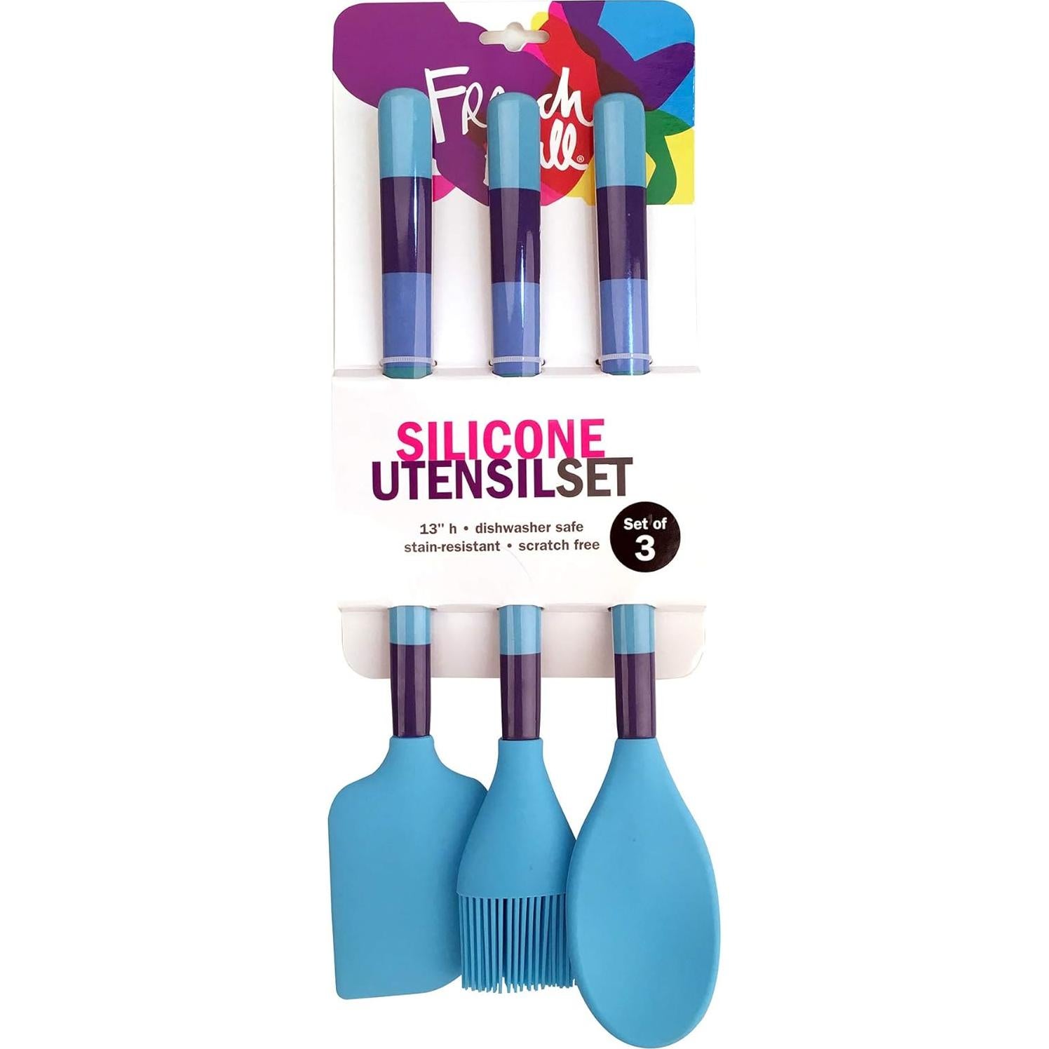 Juego de Utensilios de Cocina Silicona French Bull - 3 Piezas Azul