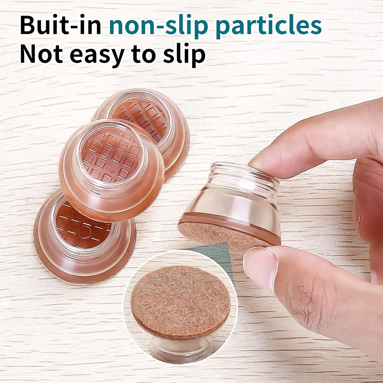 8 Protectores de Piso para Patas de Sillas RCHYFEED - Silicona y Fieltro