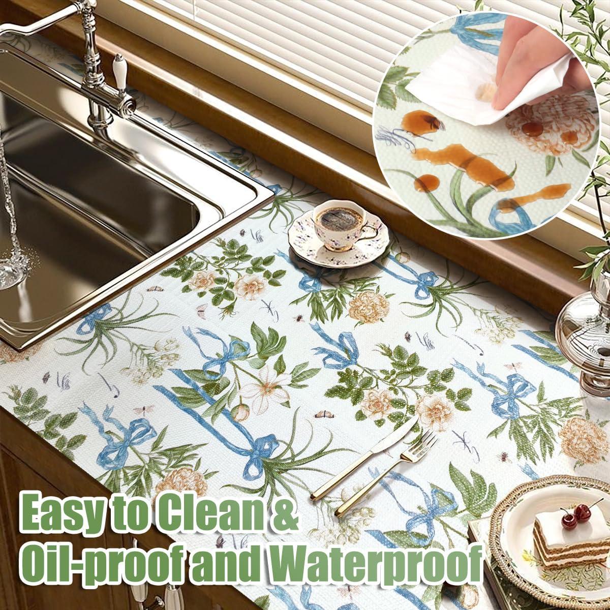 Forro de Estante Floral Tatyanna 30.48CM x 3.05M Antideslizante