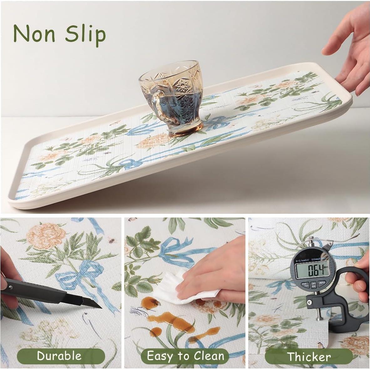 Forro de Estante Floral Tatyanna 30.48CM x 3.05M Antideslizante