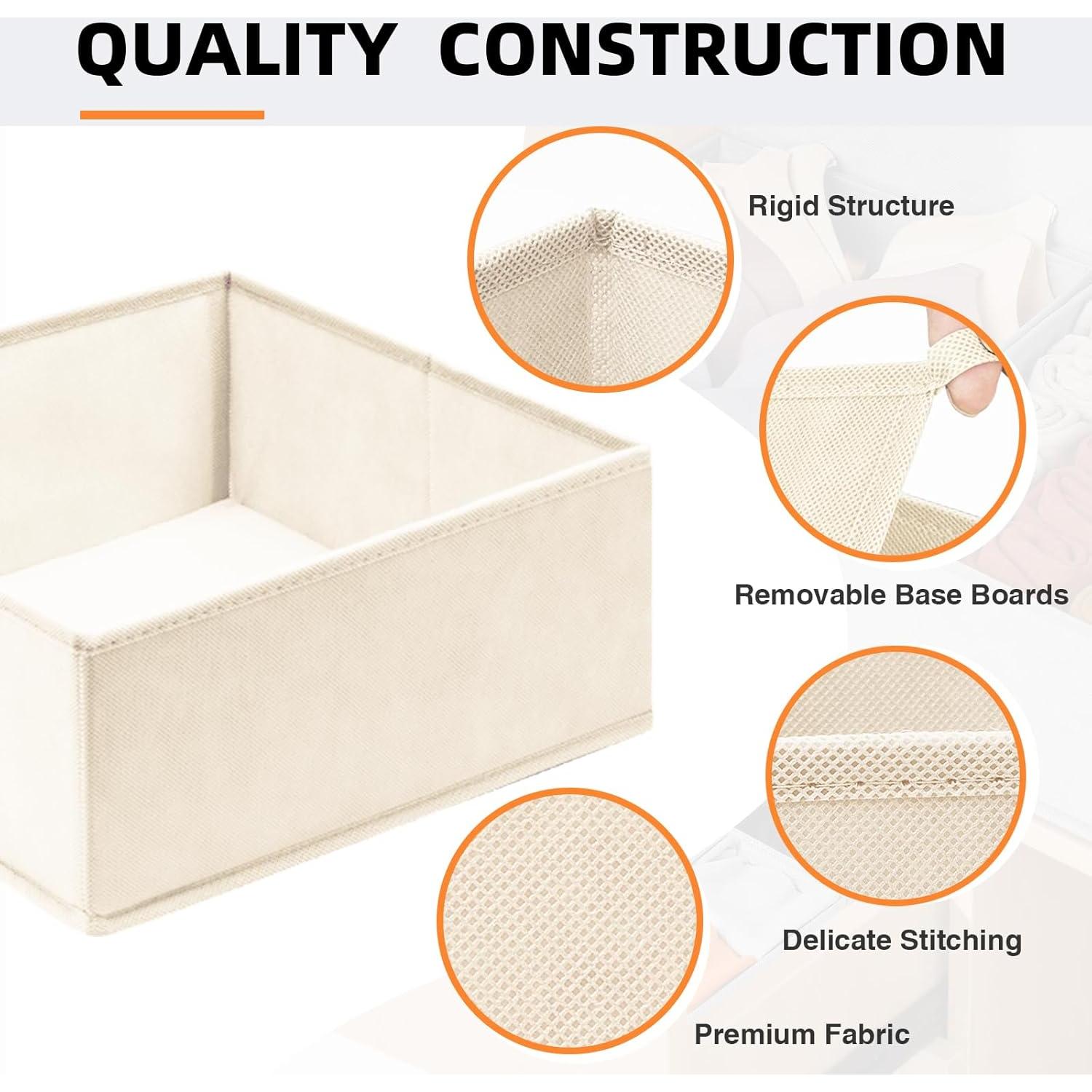 Organizador de Cajones Criusia 12 Paquete Beige - Almacenamiento Ropa Bebé