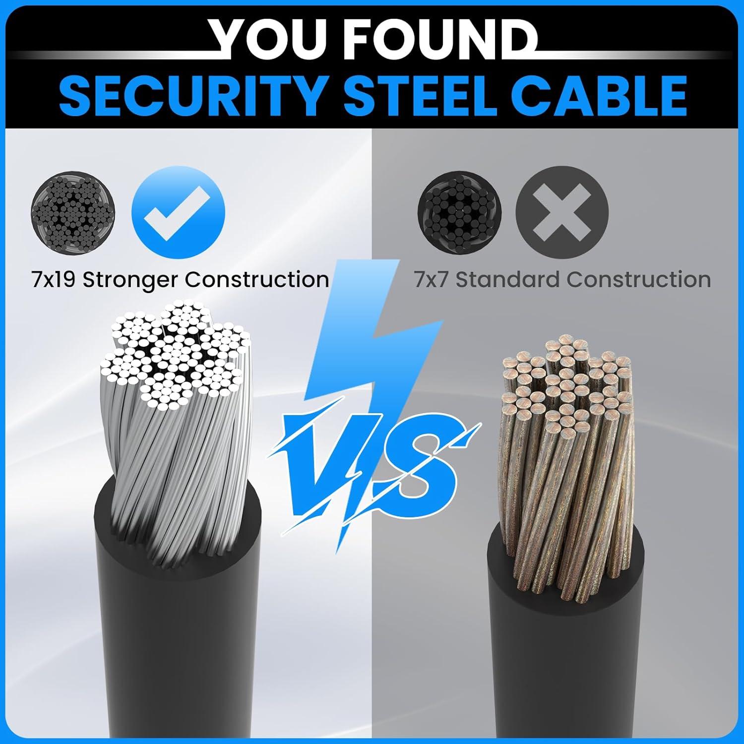 Cables de Seguridad de Acero Inoxidable SDTC Tech 4 Piezas 30.48cm