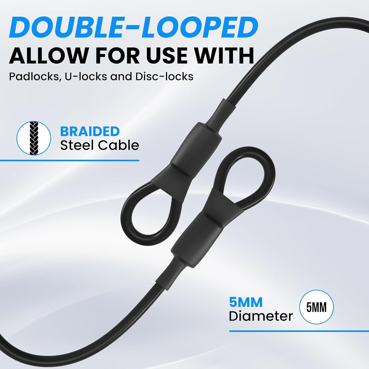 Cables de Seguridad de Acero Inoxidable SDTC Tech 4 Piezas 30.48cm