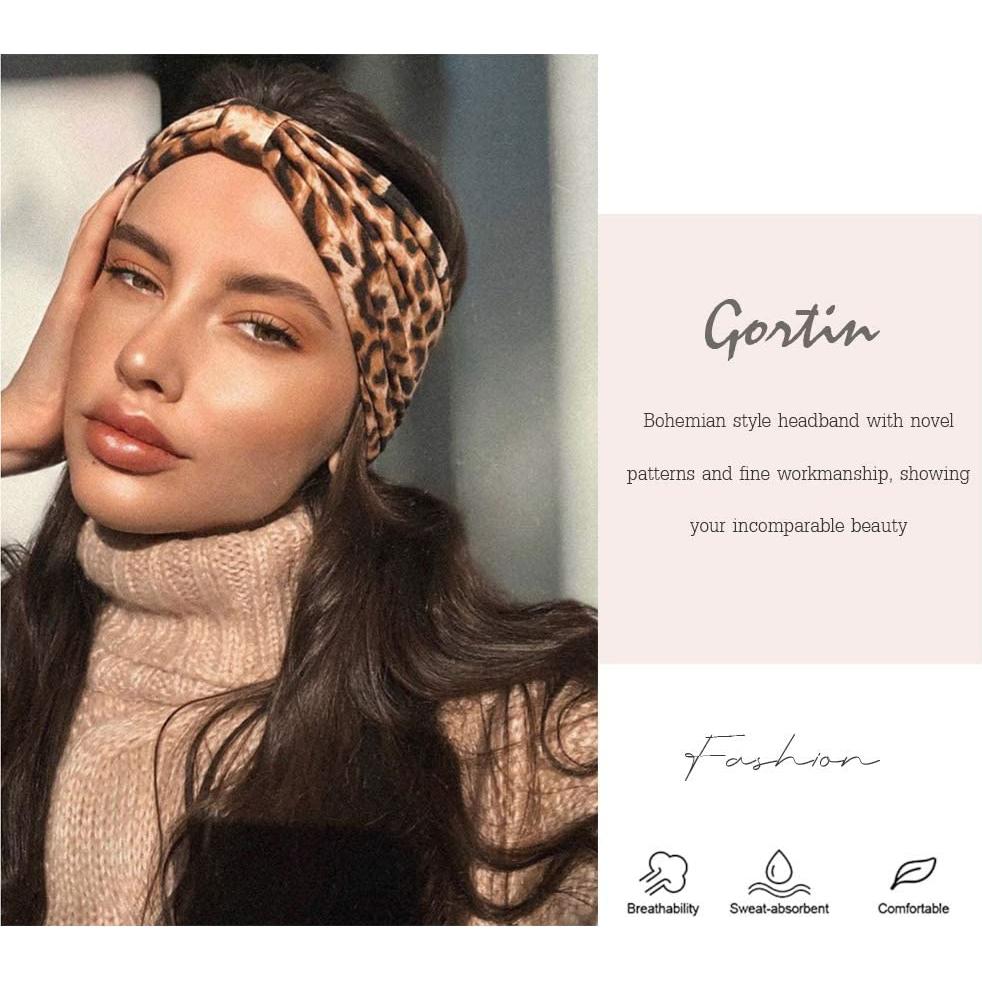Diademas Turbante Boho GORTIN 3 Pcs Suaves y Elásticas