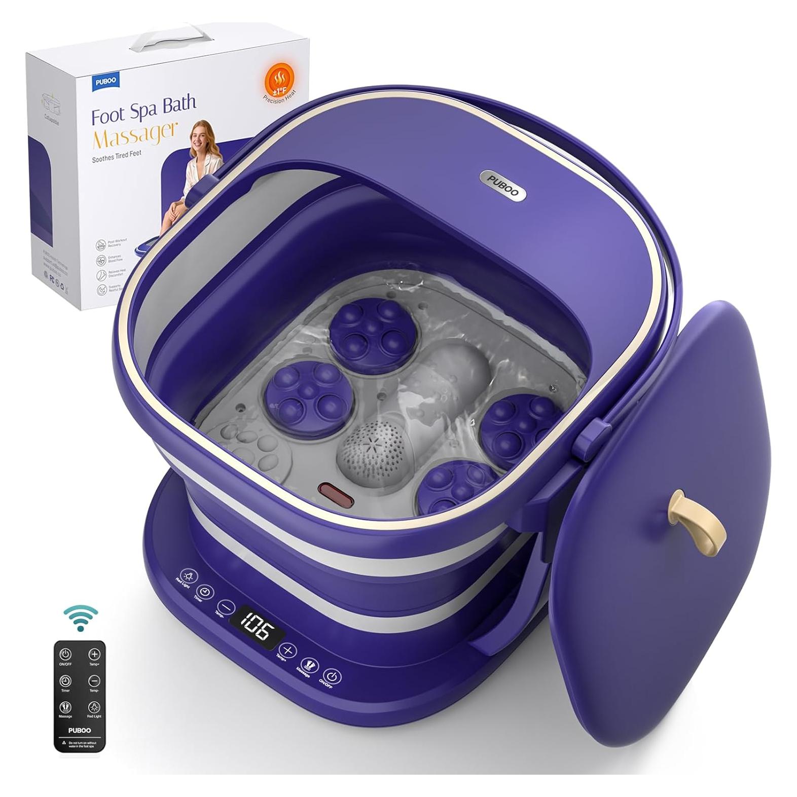 Masajeador de pies eléctrico Puboo con control remoto y calor