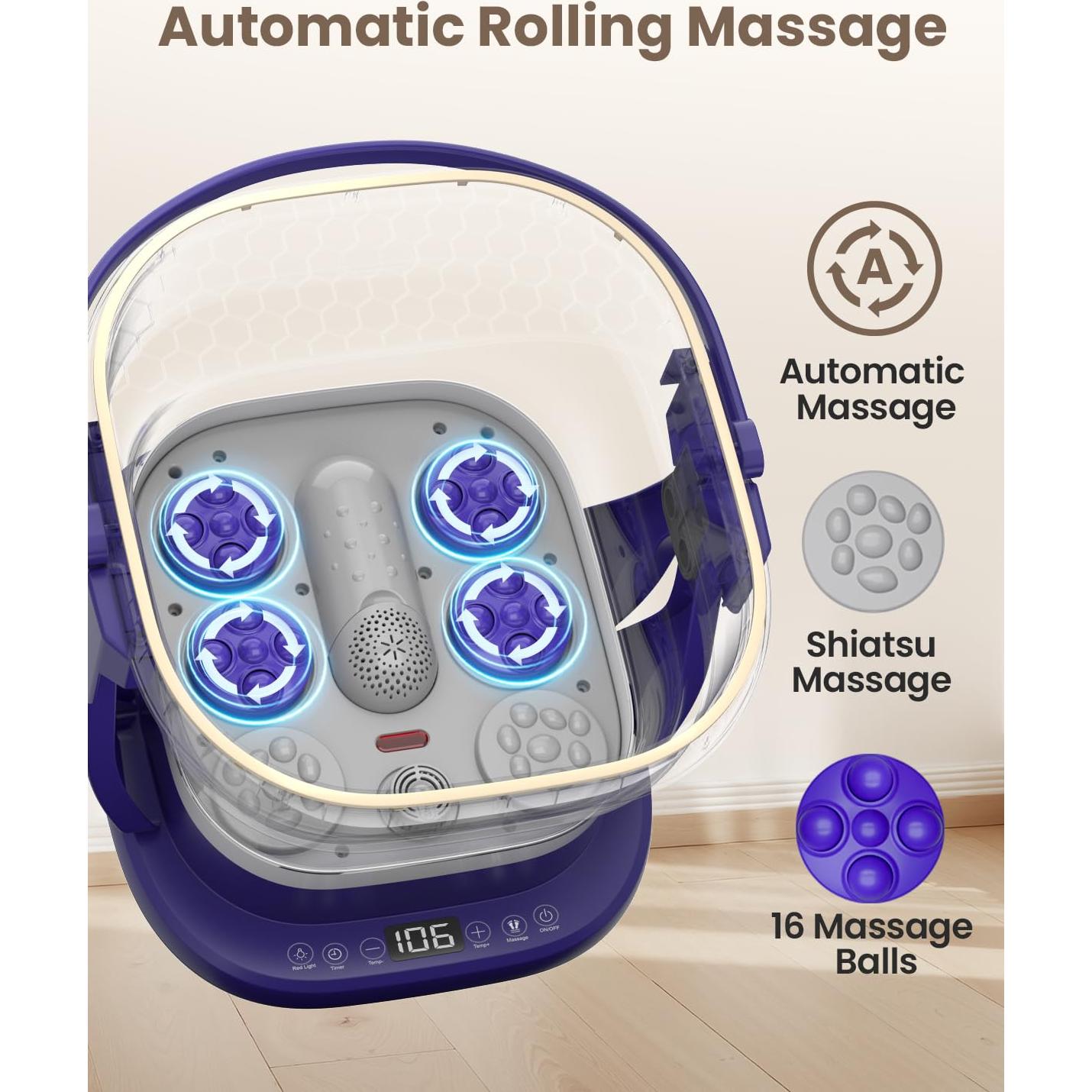 Masajeador de pies eléctrico Puboo con control remoto y calor