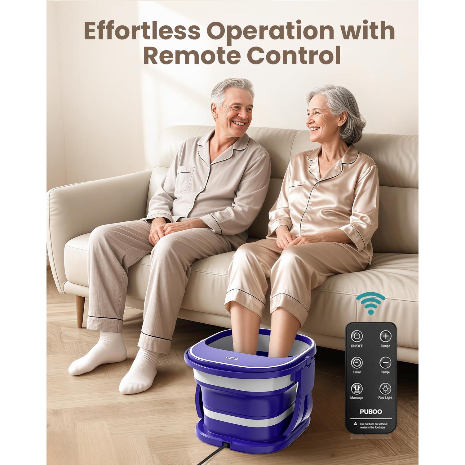 Masajeador de pies eléctrico Puboo con control remoto y calor