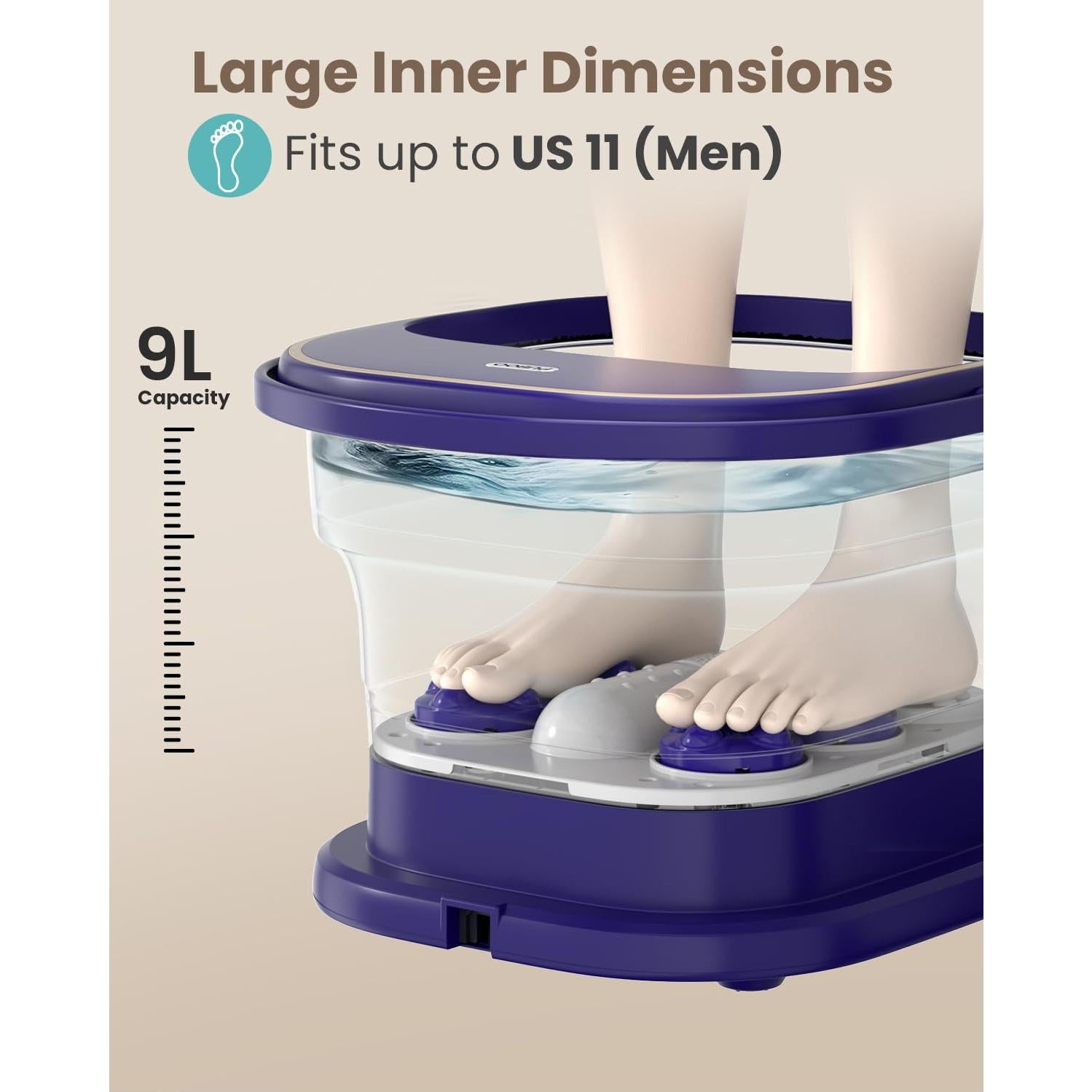 Masajeador de pies eléctrico Puboo con control remoto y calor