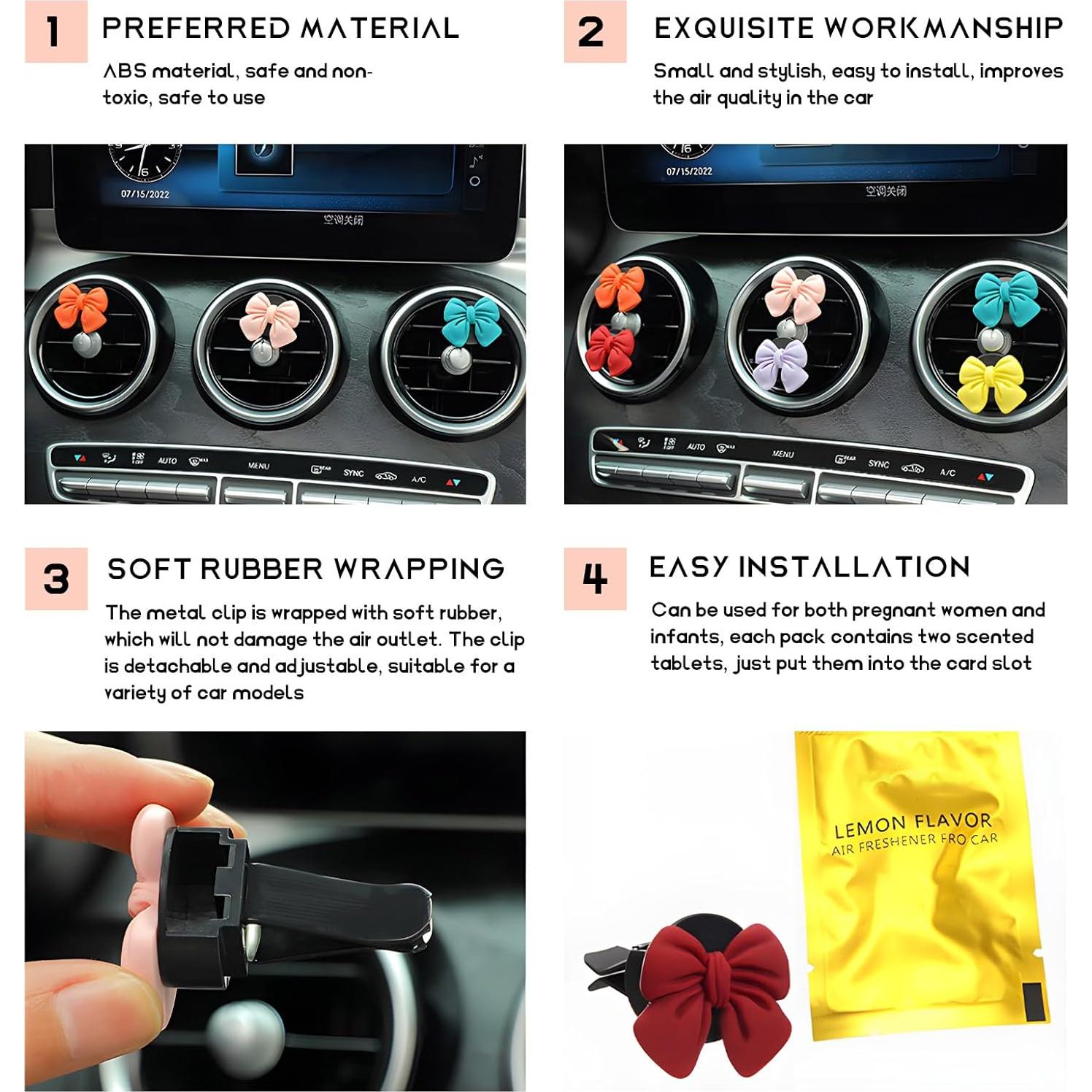 Ambientador de Auto KVAEY 9 PCS Lazo Rosa Universal Aromático