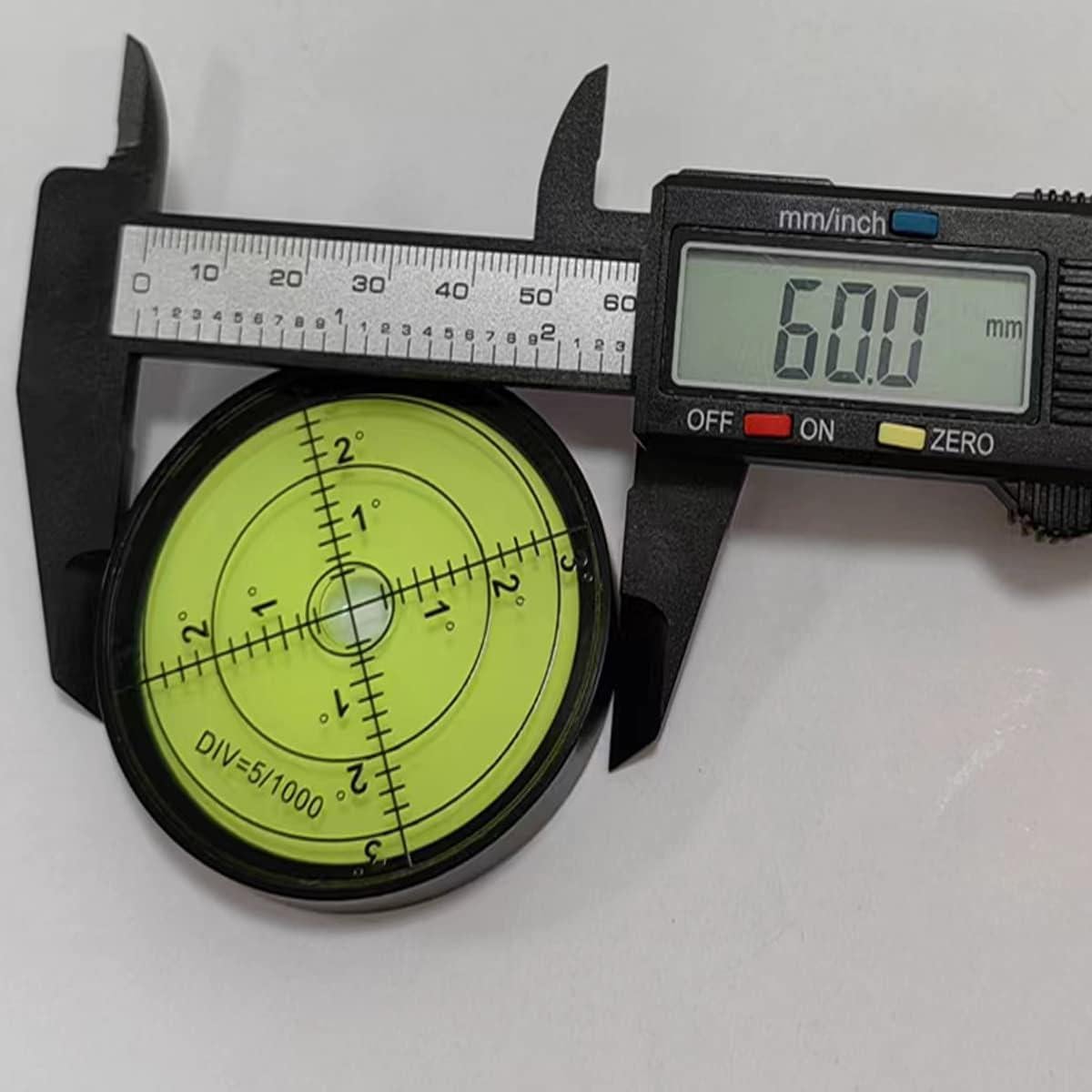 Nivel Burbuja Circular BUBLEVL 60mm Alta Precisión 15'/2mm