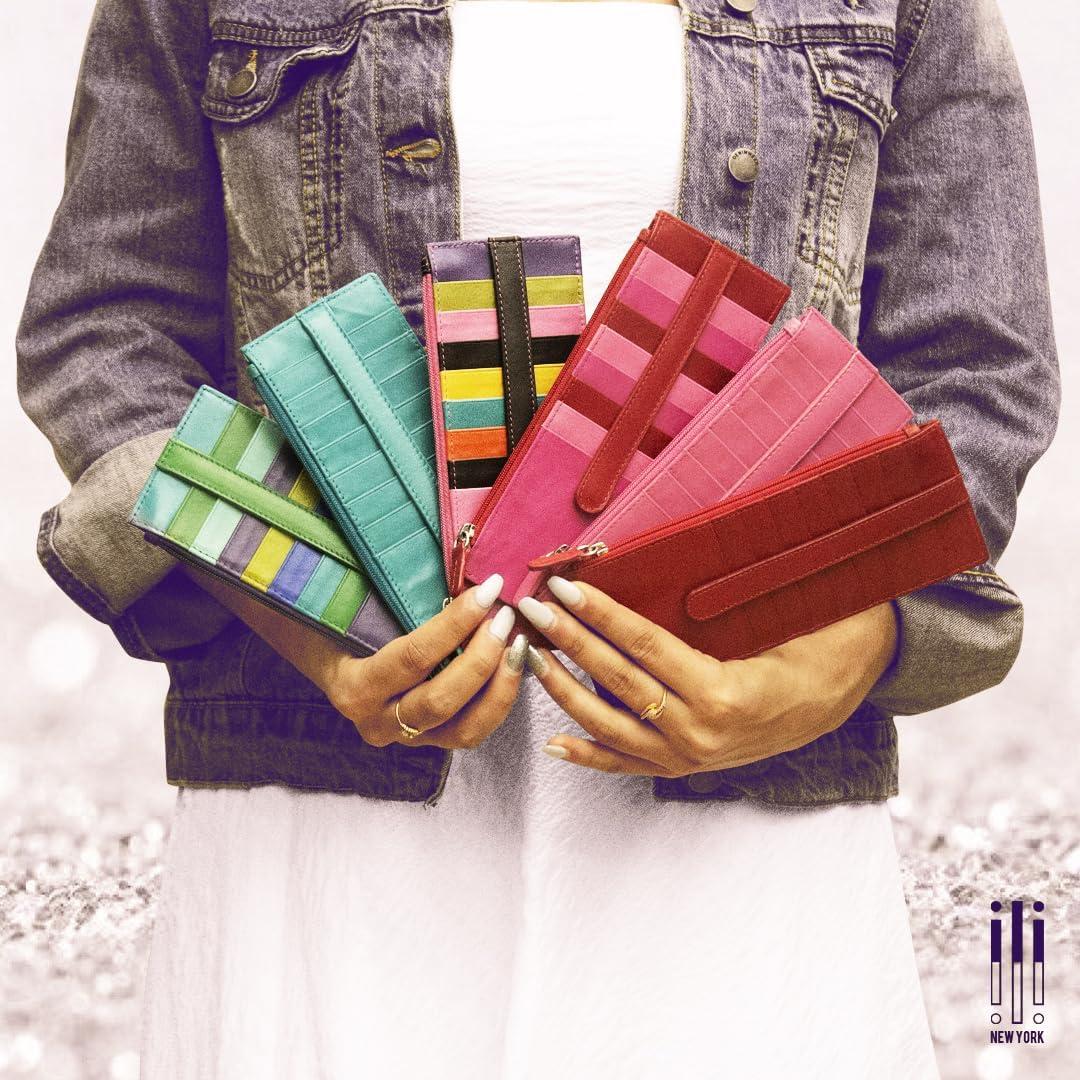 Cartera Larga Doble Cara ili Nueva York con Bloqueo RFID Aqua