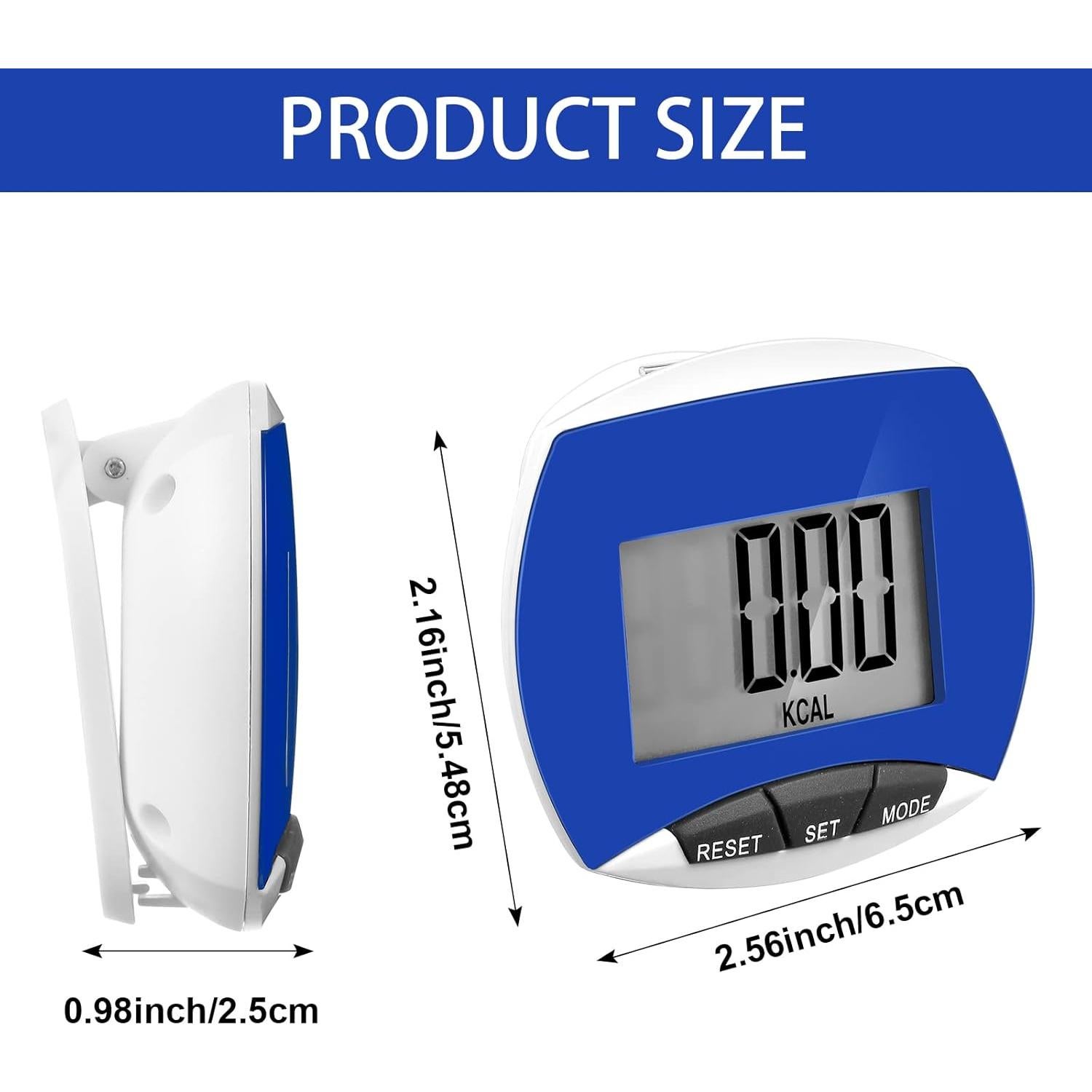 Contador de Pasos Weewooday 16 Piezas Podómetro Digital Azul