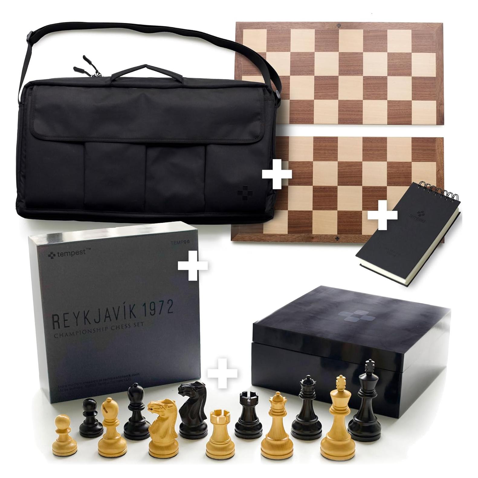 Conjunto de Ajedrez Tempest Reykjavik 1972 - Profesional, Madera