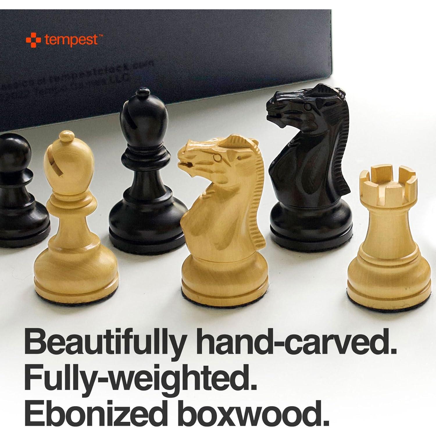 Conjunto de Ajedrez Tempest Reykjavik 1972 - Profesional, Madera