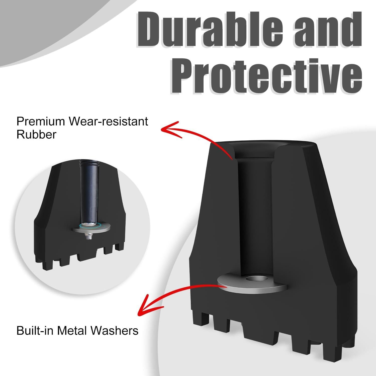 Puntas de Goma SupreGear para Bastones de Trekking 11mm - 4 Piezas