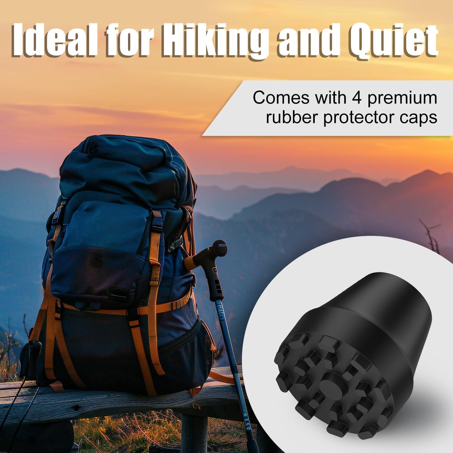 Puntas de Goma SupreGear para Bastones de Trekking 11mm - 4 Piezas