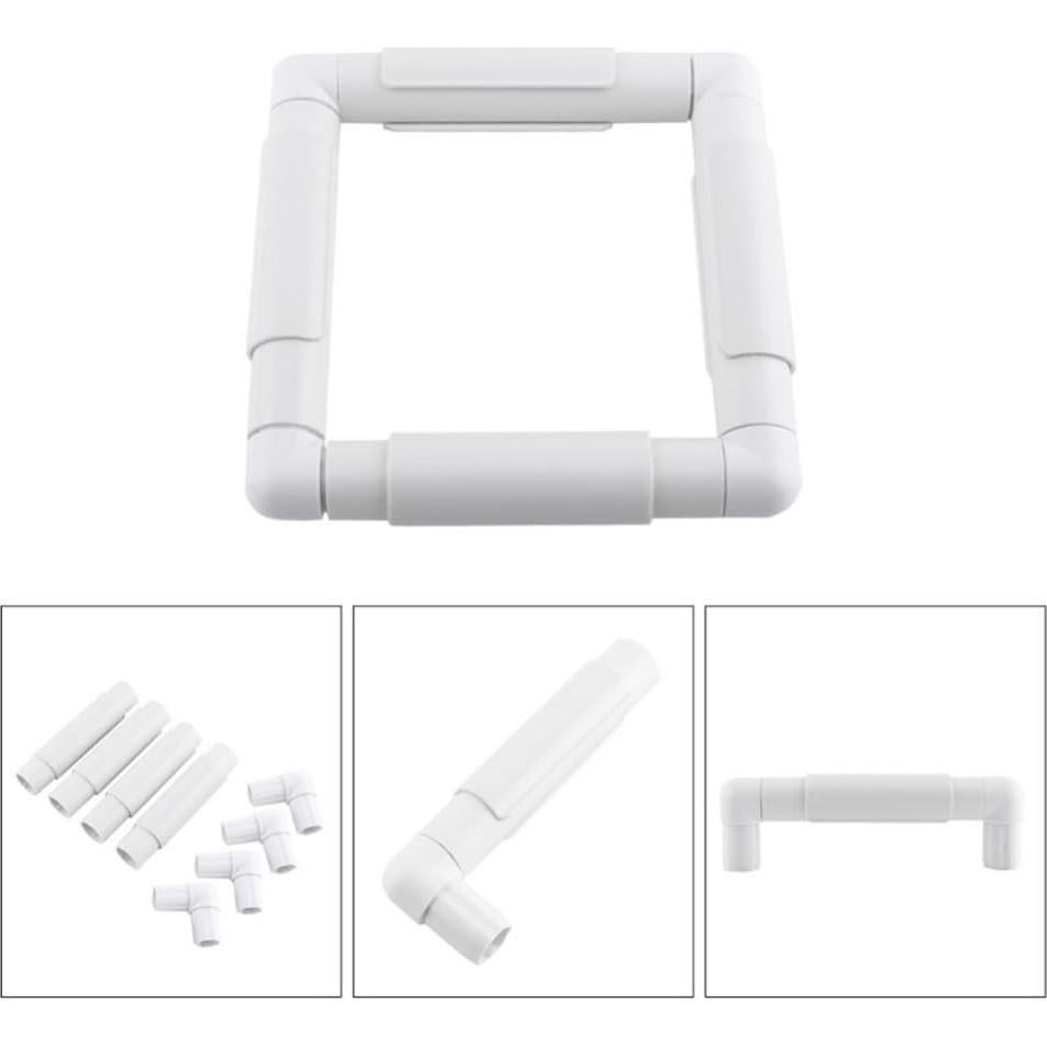 Aro de Bordado Cuadrado ZKer 15.24x15.24 cm Blanco