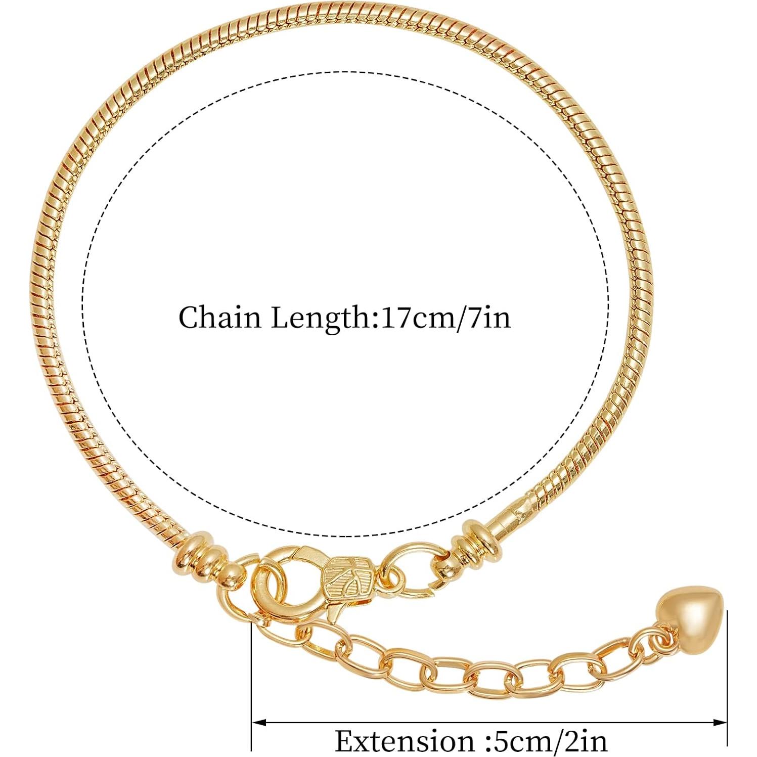 Kit de Pulseras de Cadena de Serpiente Tiggell 10 Piezas Oro