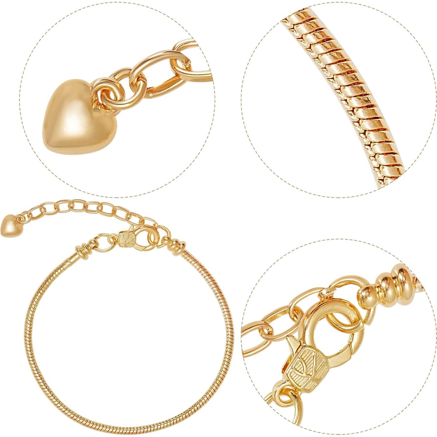 Kit de Pulseras de Cadena de Serpiente Tiggell 10 Piezas Oro