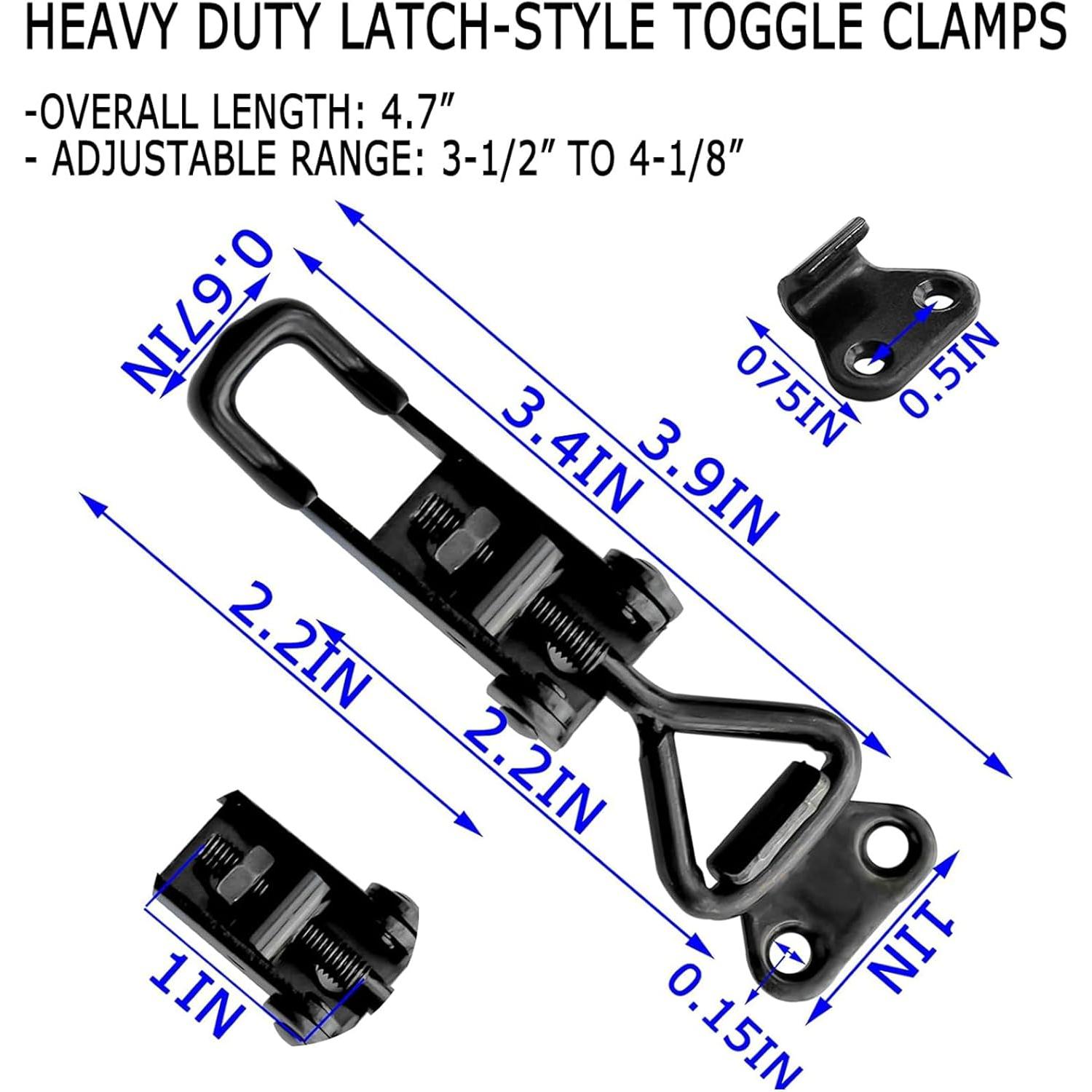 Paquete de 10 Abrazaderas de Palanca Ajustables EVANCENT 163kg