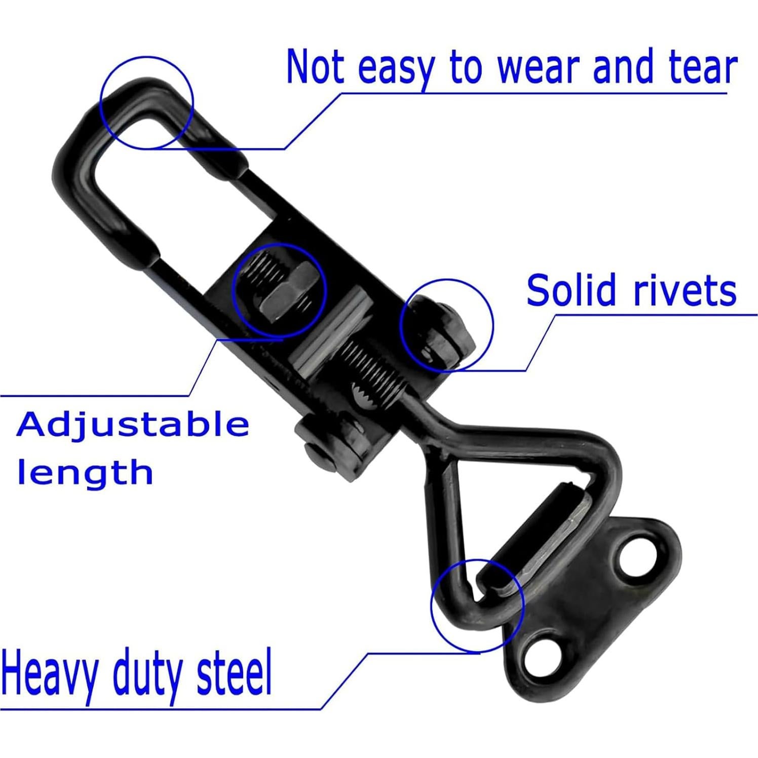 Paquete de 10 Abrazaderas de Palanca Ajustables EVANCENT 163kg