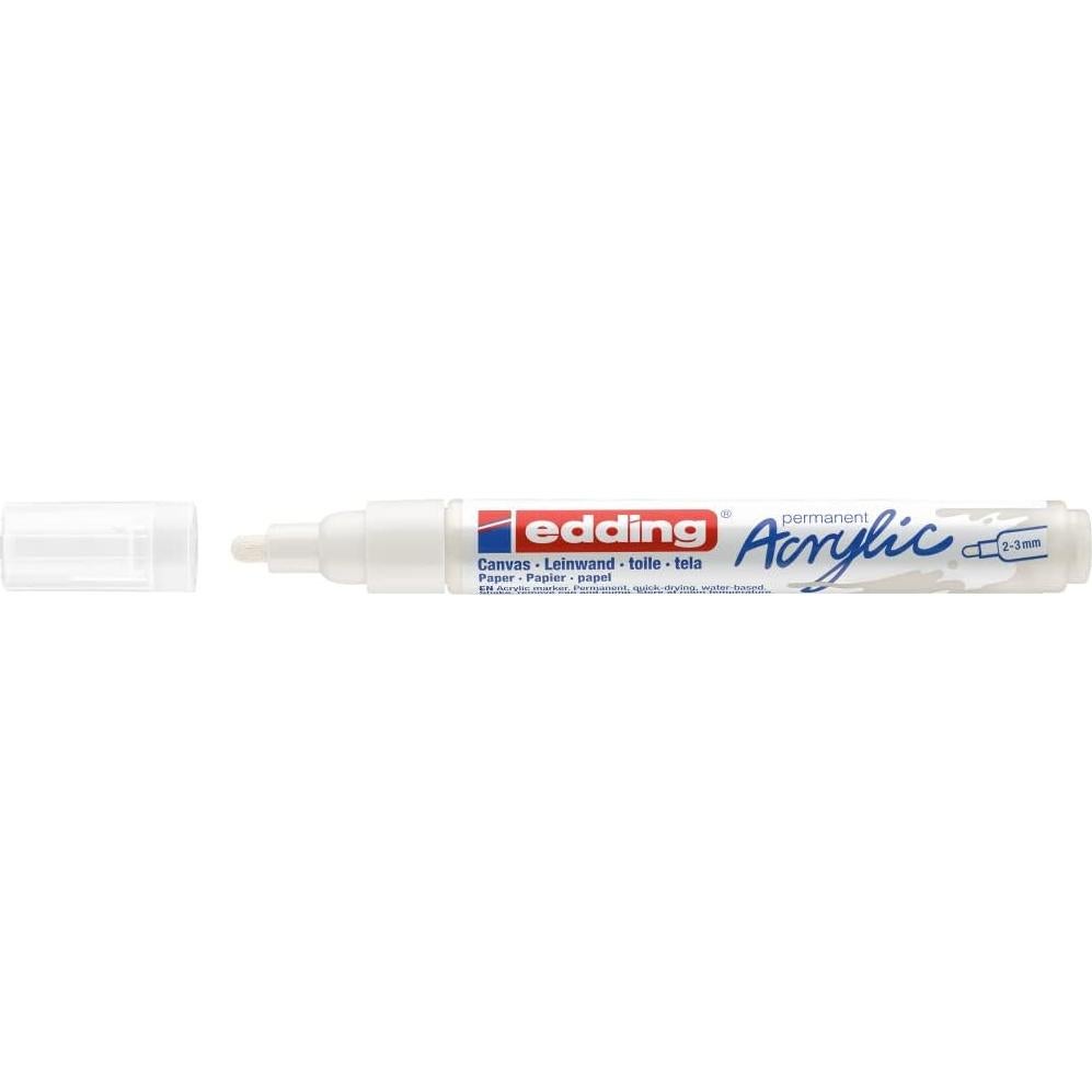 Marcador Acrílico Edding 5100 Blanco 2-3mm - 1 Unidad